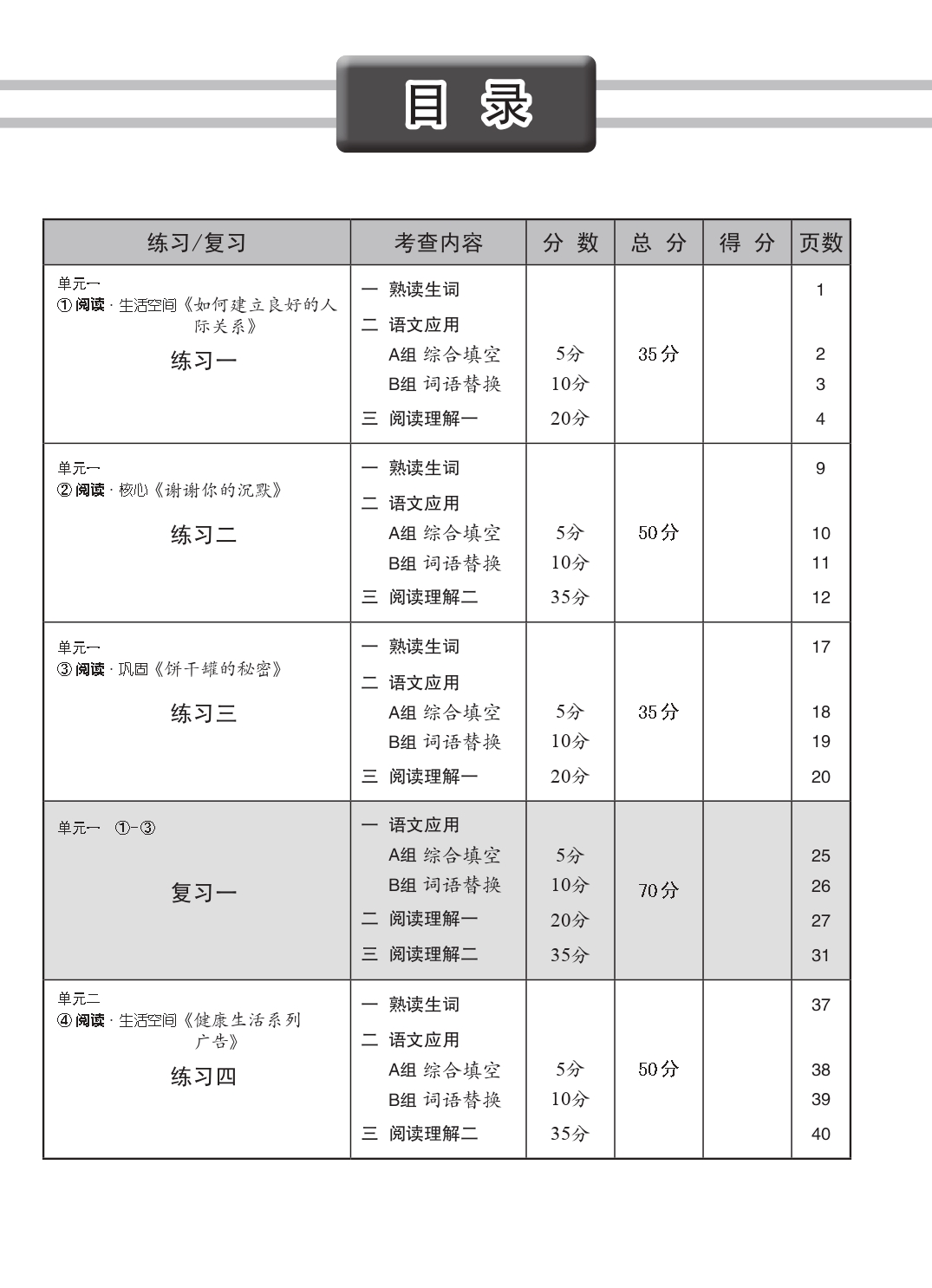 中学三年级G3华文每课必练 (Topical Lesson Practice For Secondary 3 [G3 Chinese])