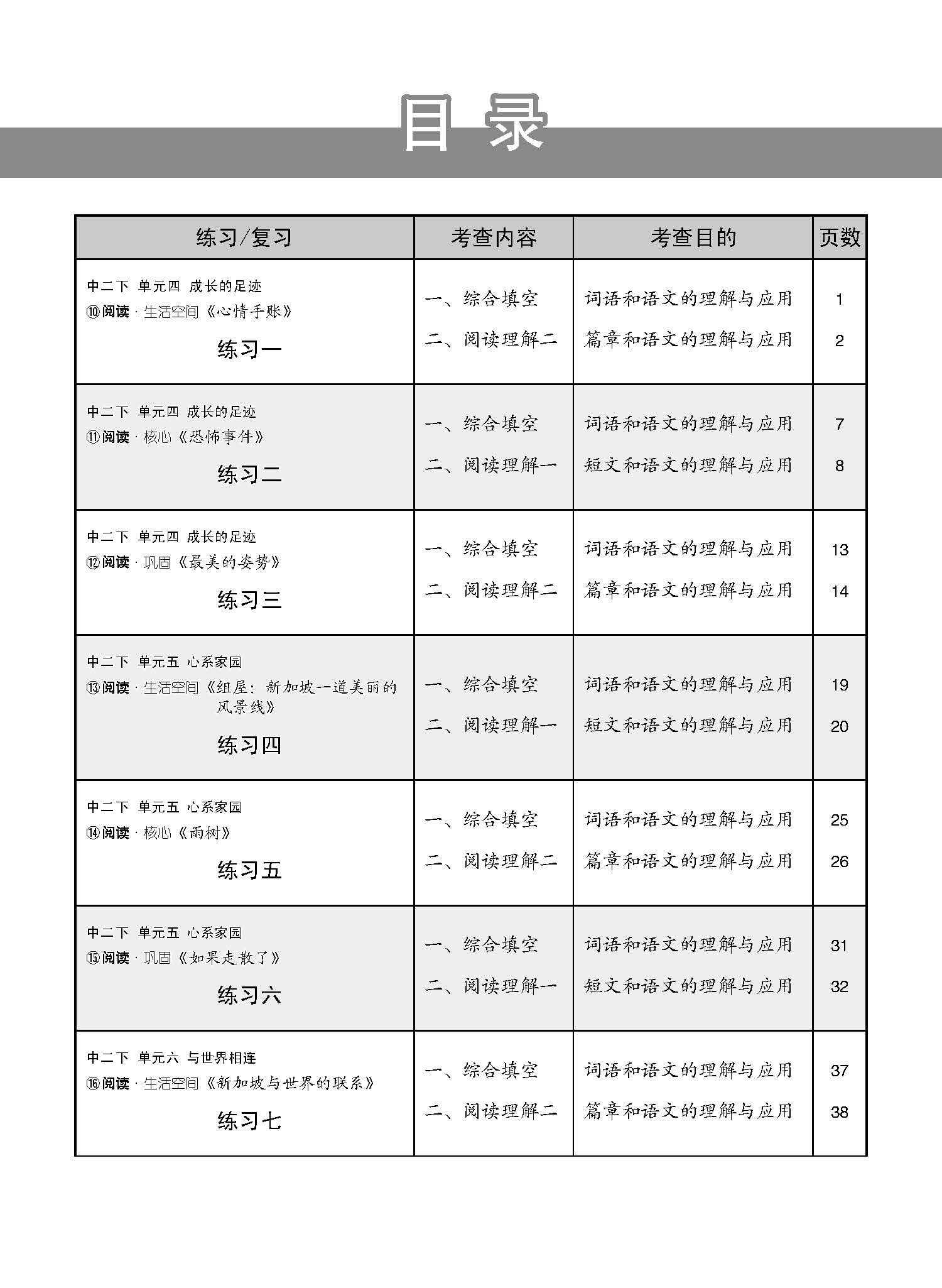 新编中二下学期适用普通学术华文课文练习 / Topical Lesson Exercises For Secondary 2(B) [Normal Academic Chinese]