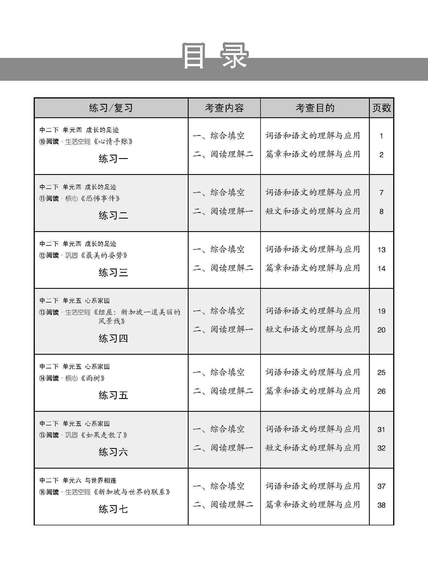 新编中二下学期适用普通学术华文课文练习 / Topical Lesson Exercises For Secondary 2(B) [Normal Academic Chinese]