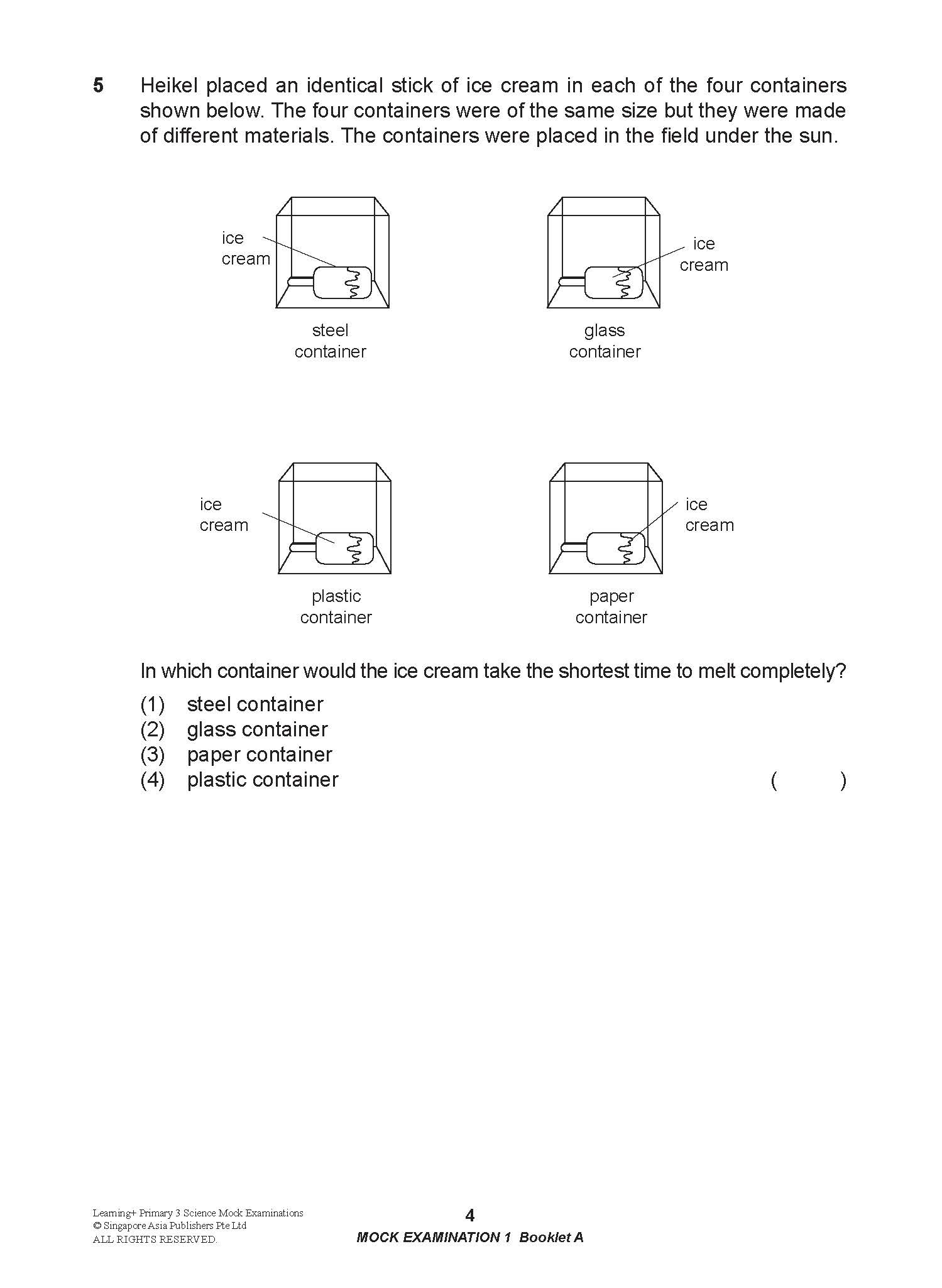 LEARNING+ Primary 3 Science Mock Examinations