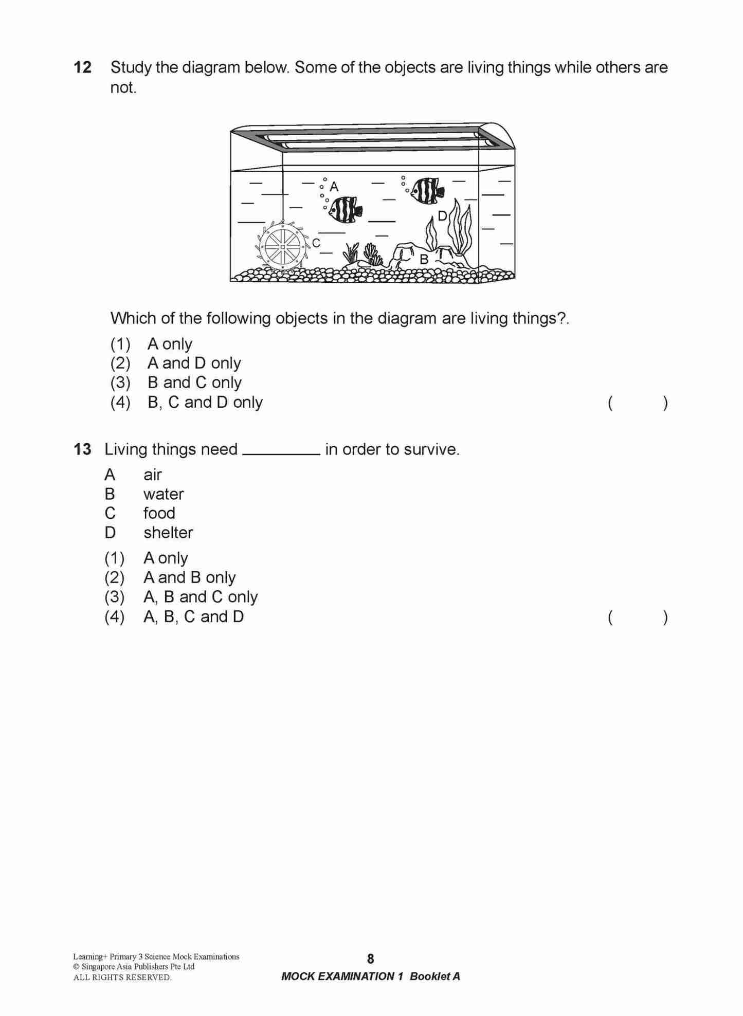 LEARNING+ Primary 3 Science Mock Examinations