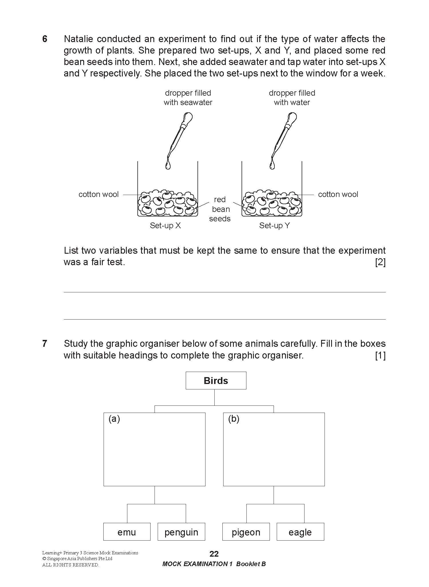 LEARNING+ Primary 3 Science Mock Examinations
