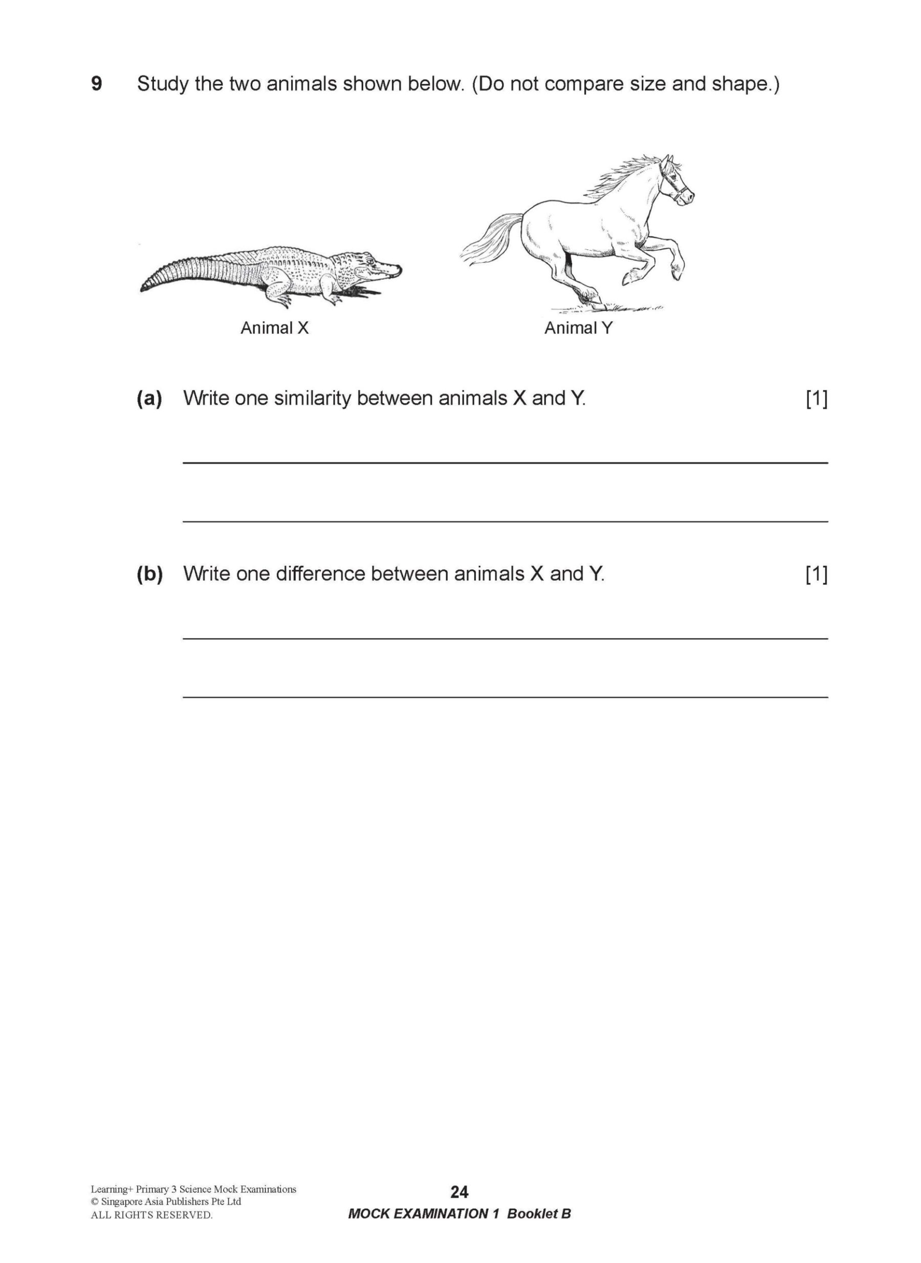 LEARNING+ Primary 3 Science Mock Examinations