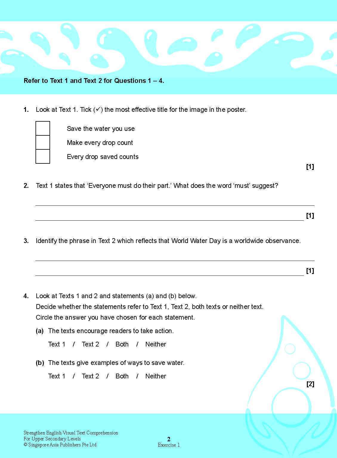 Strengthen English Visual Text COMPREHENSION FOR UPPER SECONDARY LEVELS