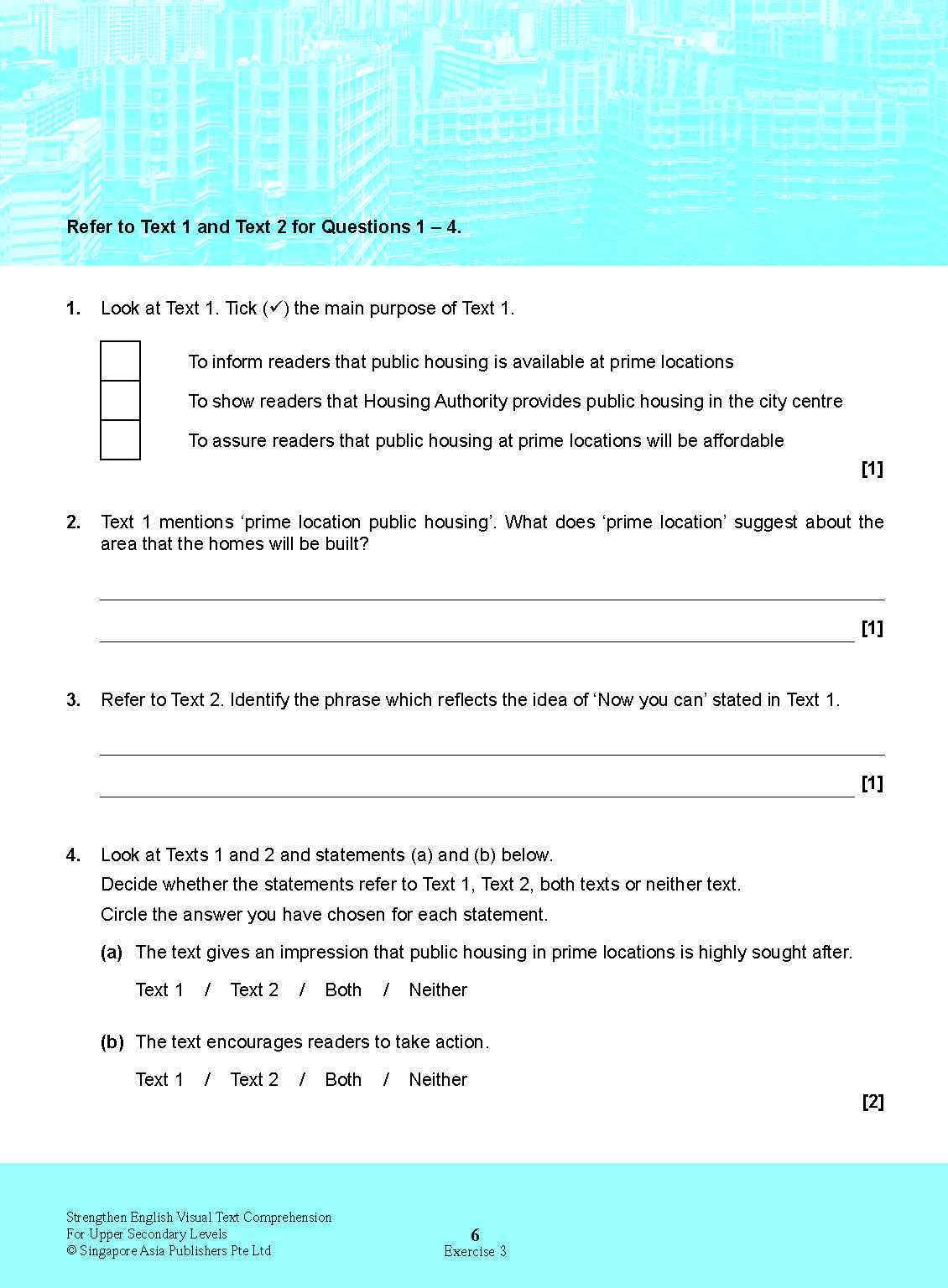 Strengthen English Visual Text COMPREHENSION FOR UPPER SECONDARY LEVELS