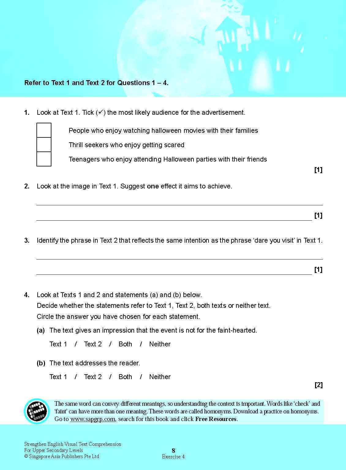 Strengthen English Visual Text COMPREHENSION FOR UPPER SECONDARY LEVELS
