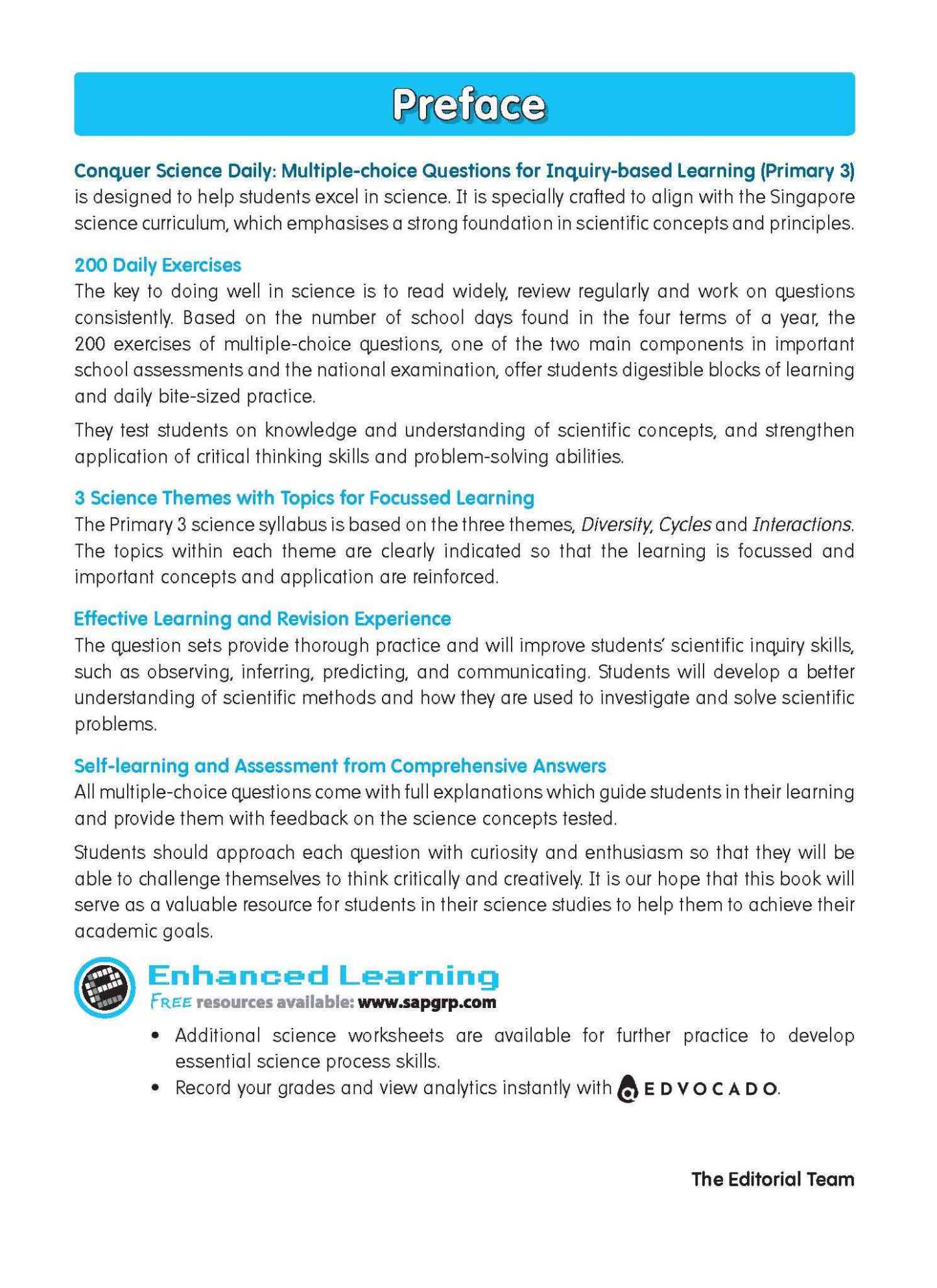 Conquer Science Daily Multiple-choice Questions for Inquiry-based Learning Primary 3