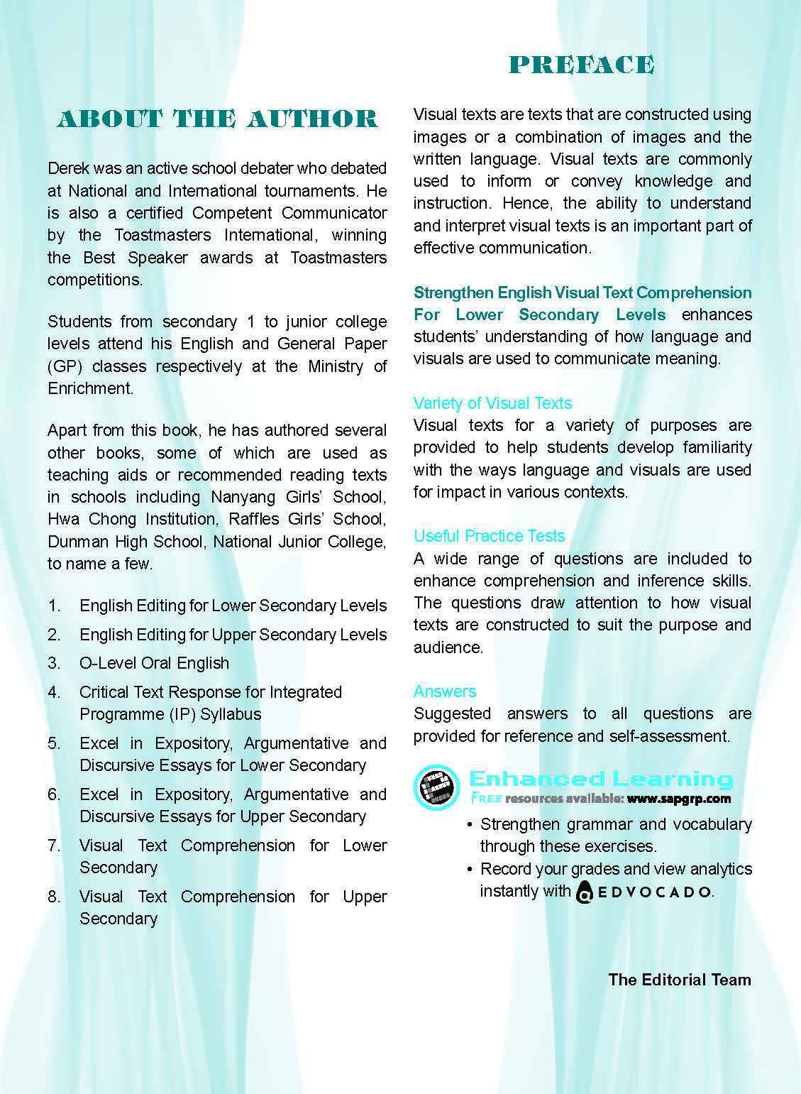 Strengthen English Visual Text COMPREHENSION FOR LOWER SECONDARY LEVELS