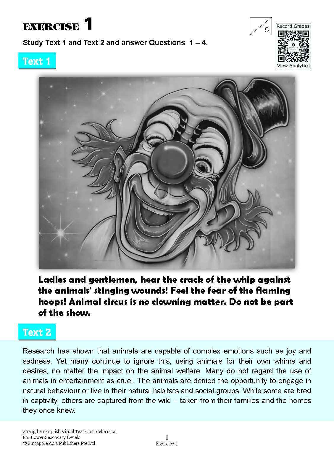 Strengthen English Visual Text COMPREHENSION FOR LOWER SECONDARY LEVELS