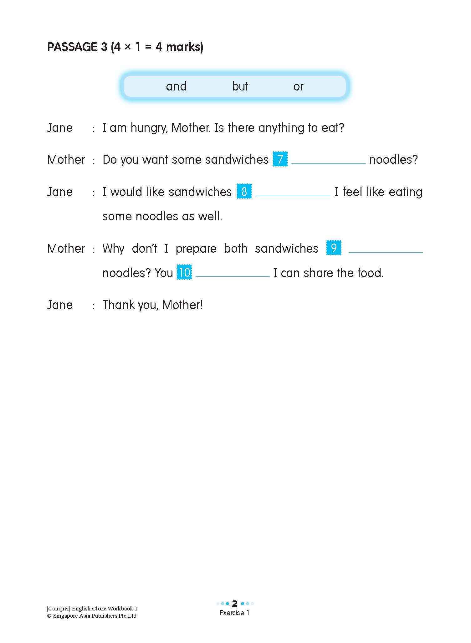 Conquer ENGLISH CLOZE Workbook 1