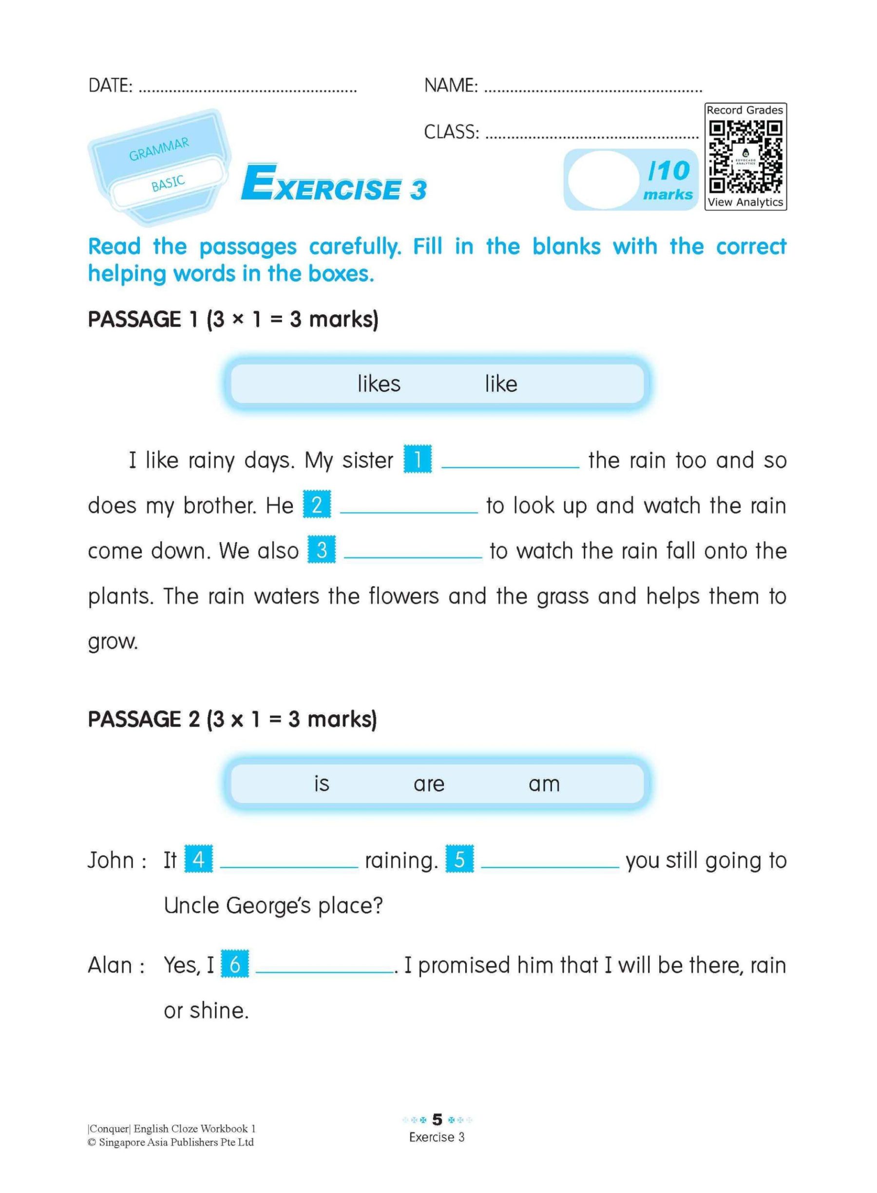 Conquer ENGLISH CLOZE Workbook 1