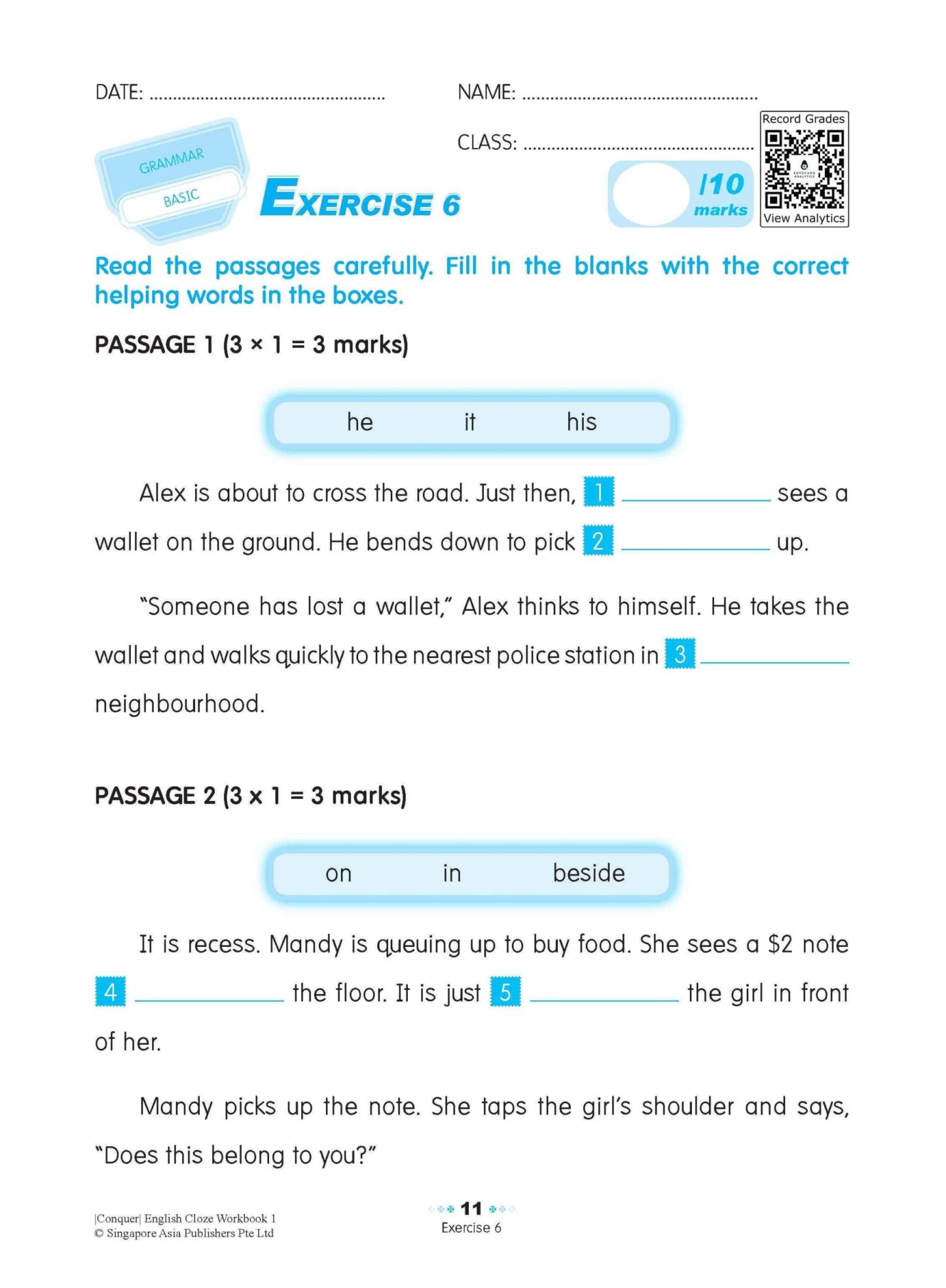Conquer ENGLISH CLOZE Workbook 1
