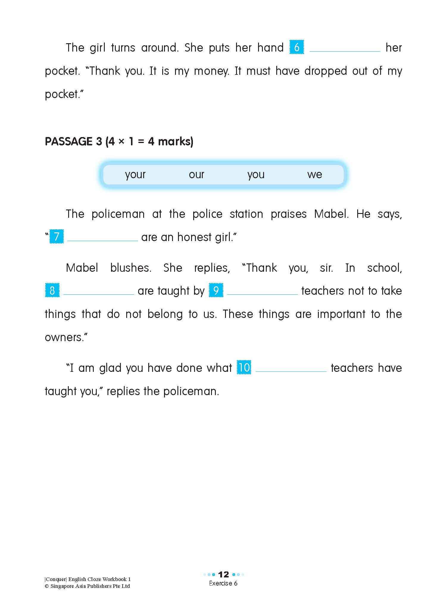 Conquer ENGLISH CLOZE Workbook 1