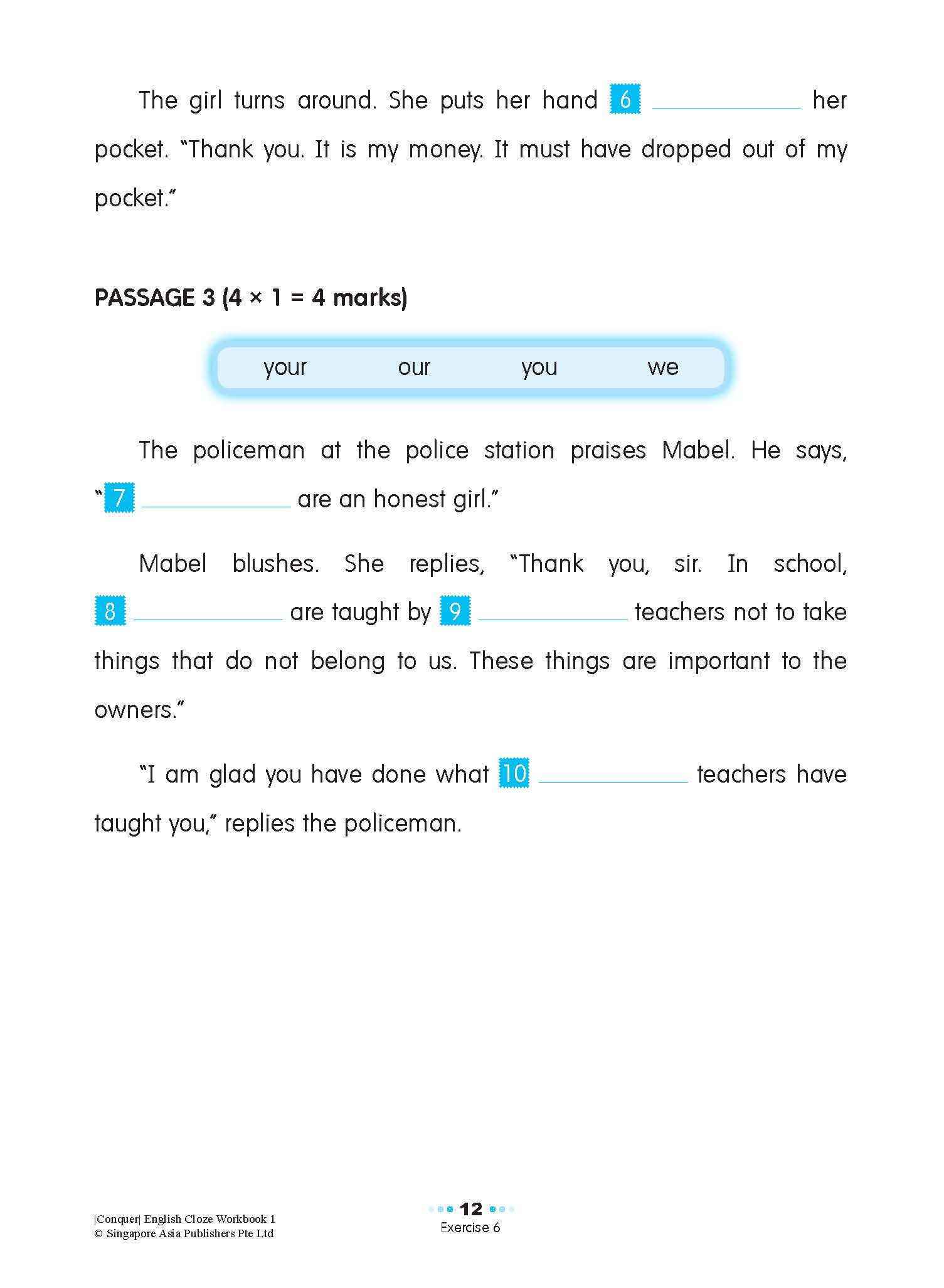 Conquer ENGLISH CLOZE Workbook 1