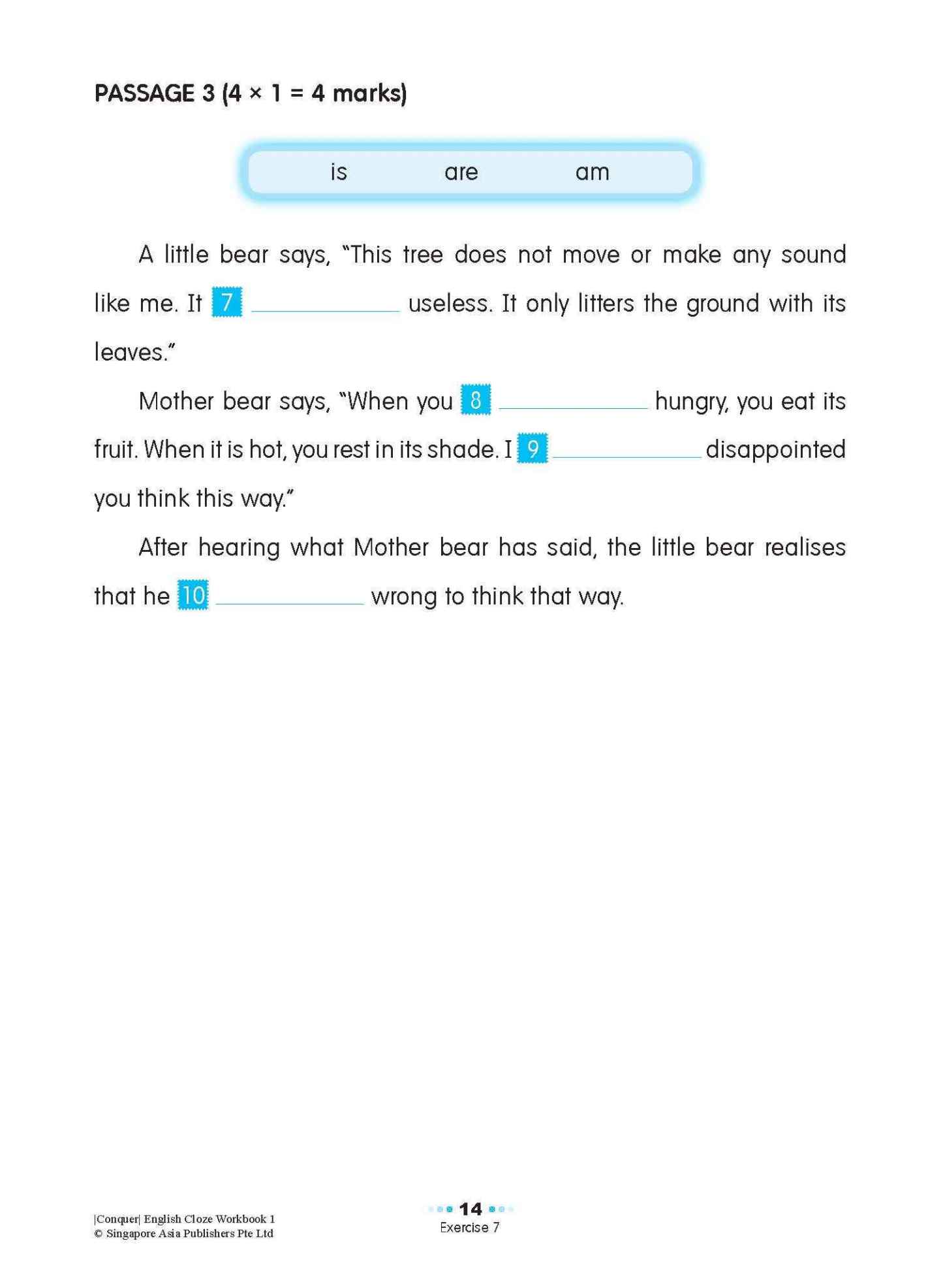 Conquer ENGLISH CLOZE Workbook 1