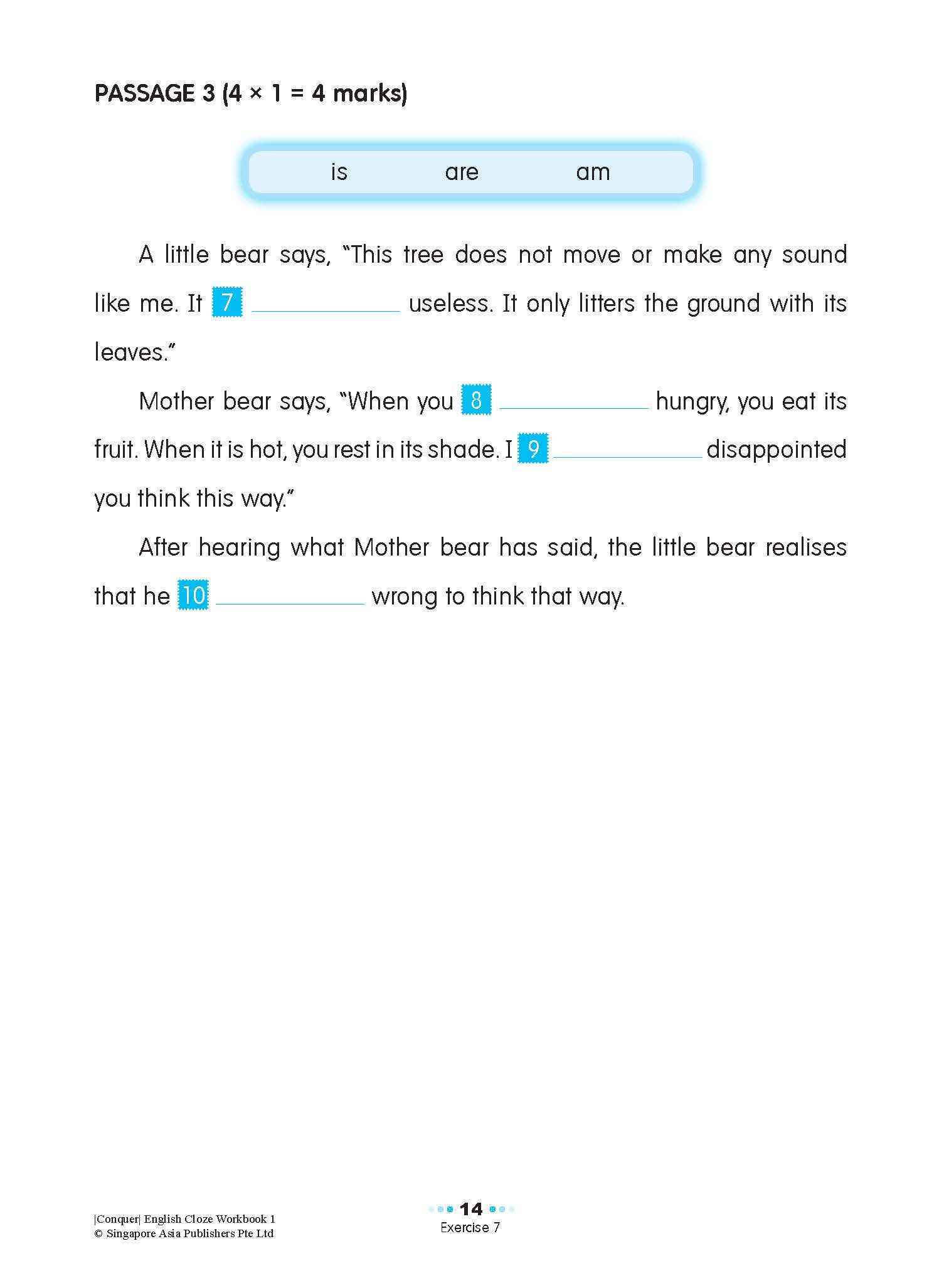 Conquer ENGLISH CLOZE Workbook 1