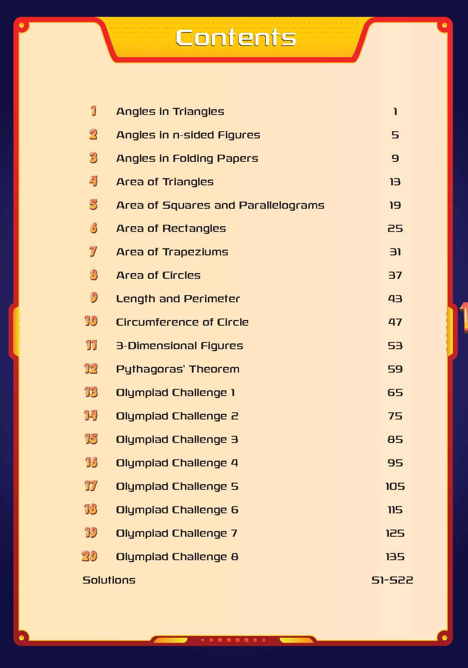 Super IQ Maths Olympiad GEOMETRY Level 6 Advanced (11-12 years)