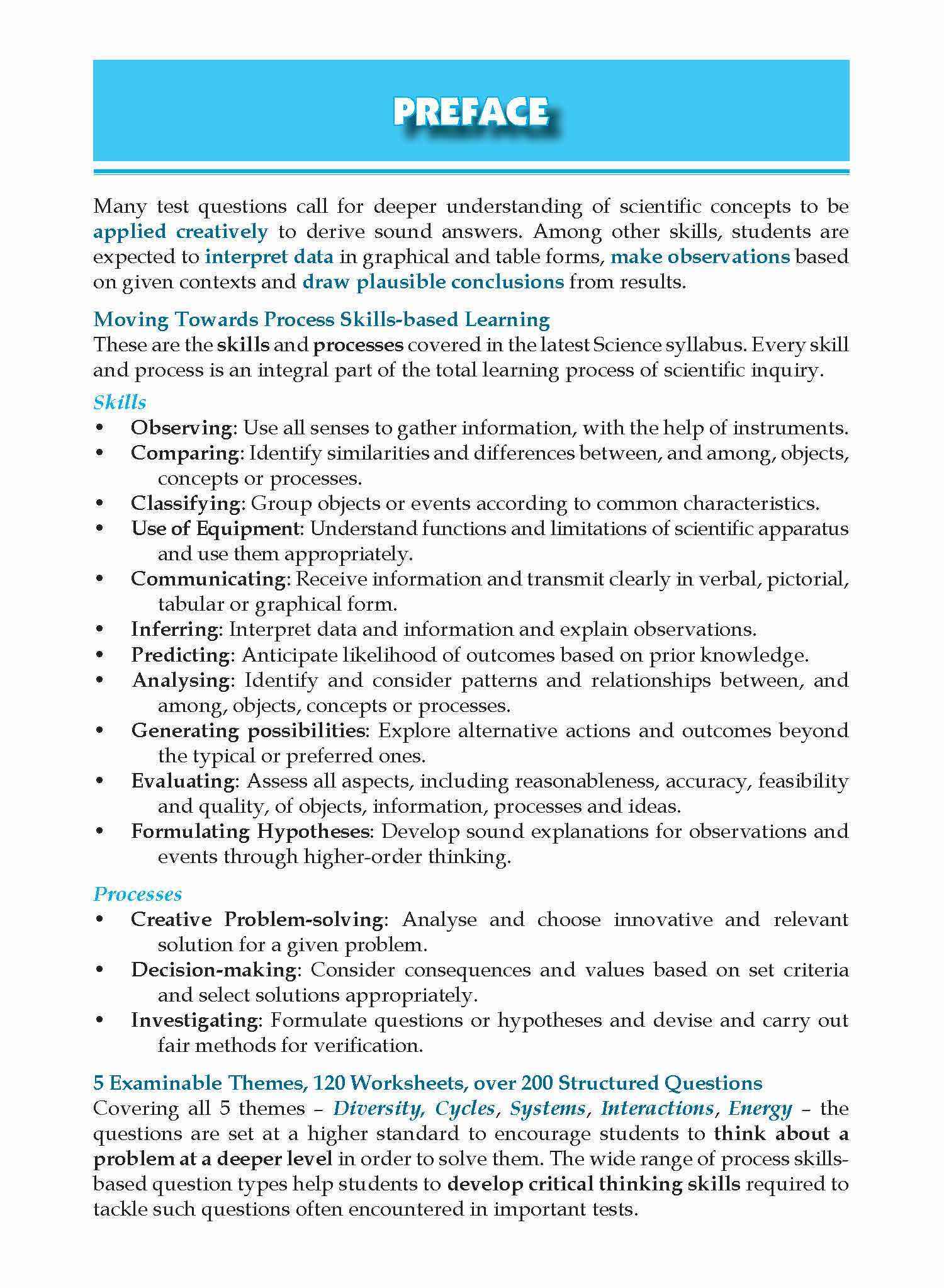 Conquer Science Process Skills for PSLE