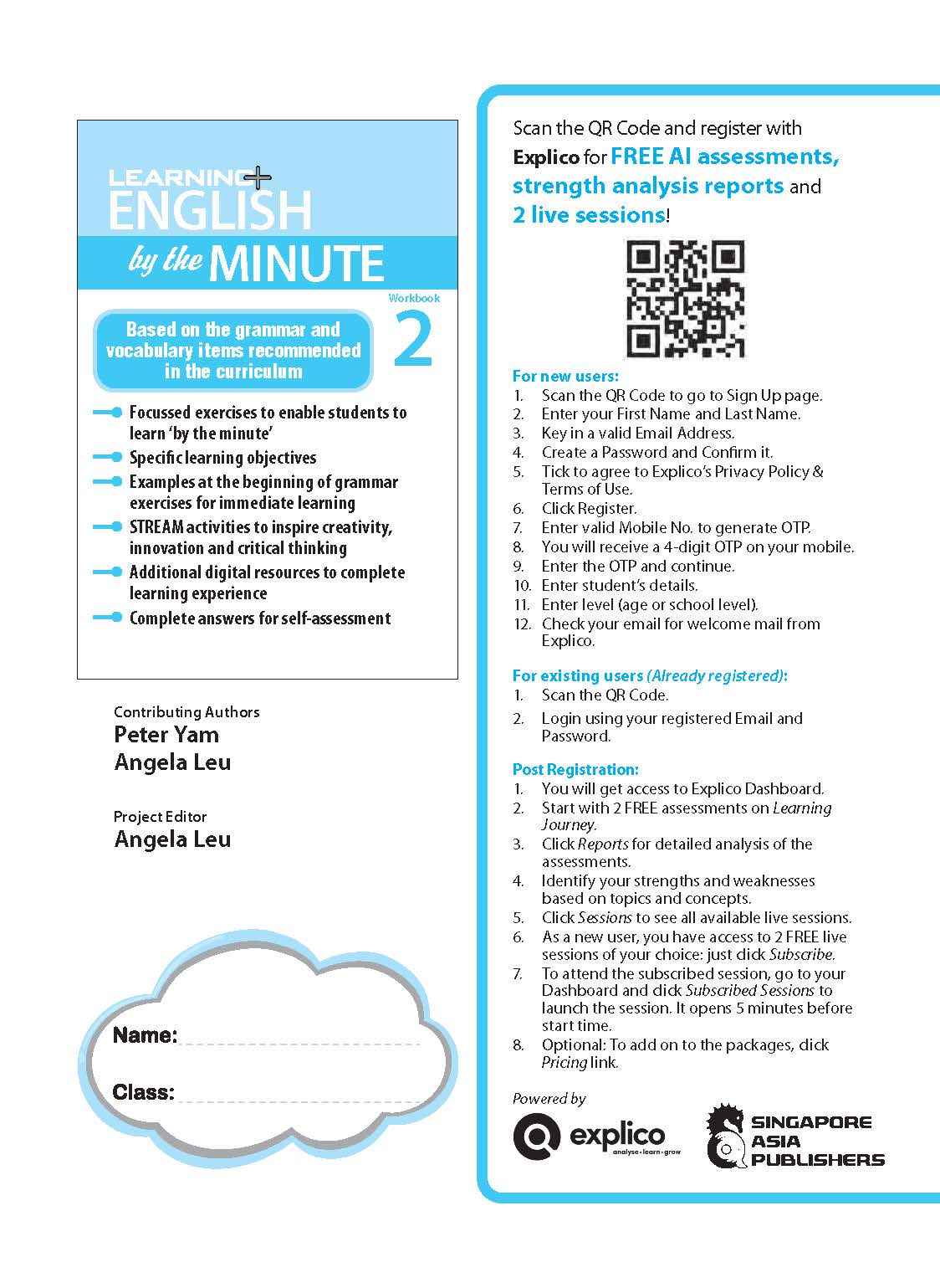 Learning+ ENGLISH by the MINUTE Workbook 2