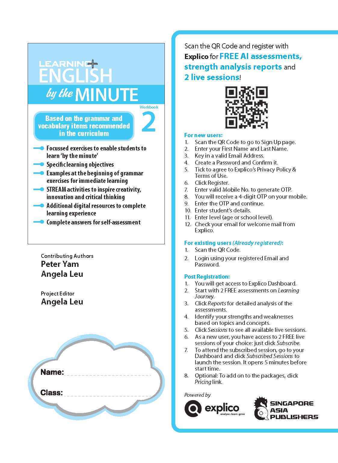 Learning+ ENGLISH by the MINUTE Workbook 2
