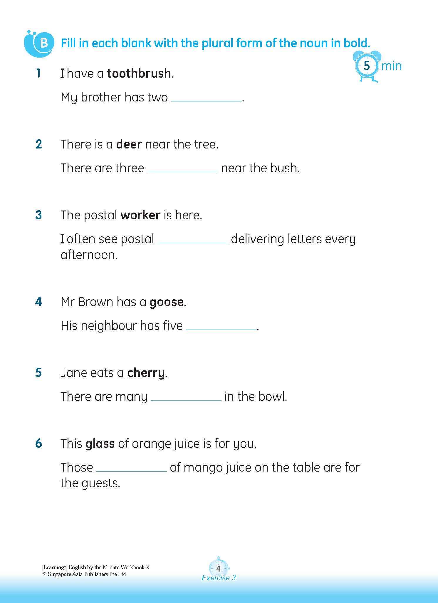 Learning+ ENGLISH by the MINUTE Workbook 2