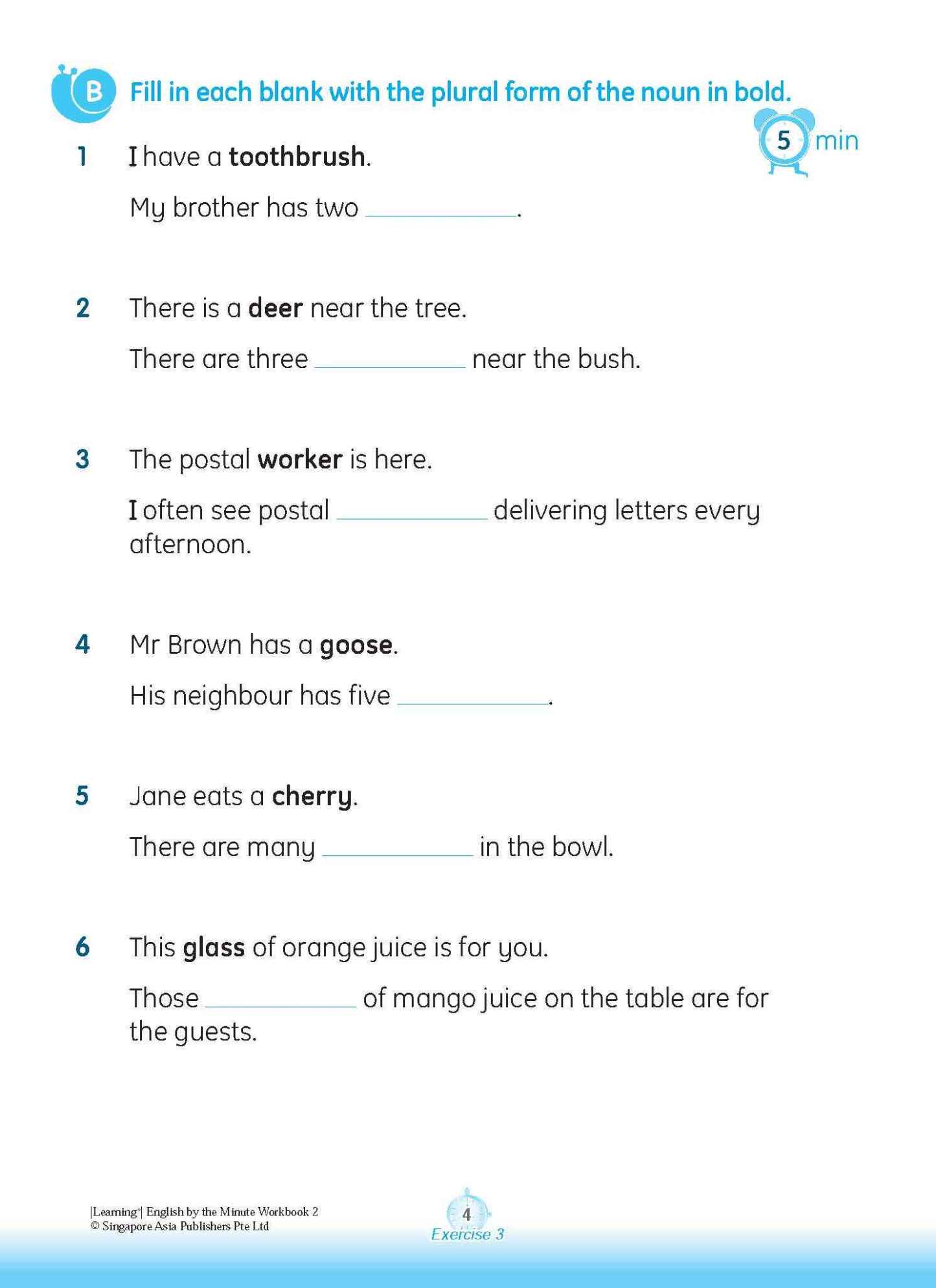 Learning+ ENGLISH by the MINUTE Workbook 2