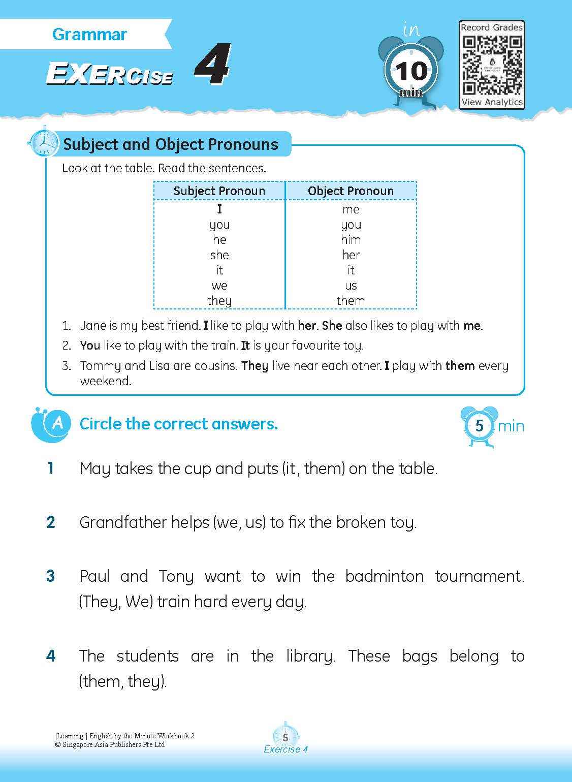 Learning+ ENGLISH by the MINUTE Workbook 2