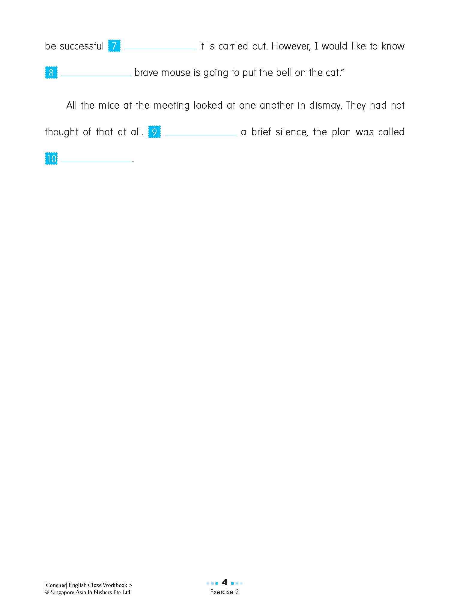 Conquer ENGLISH CLOZE Workbook 5