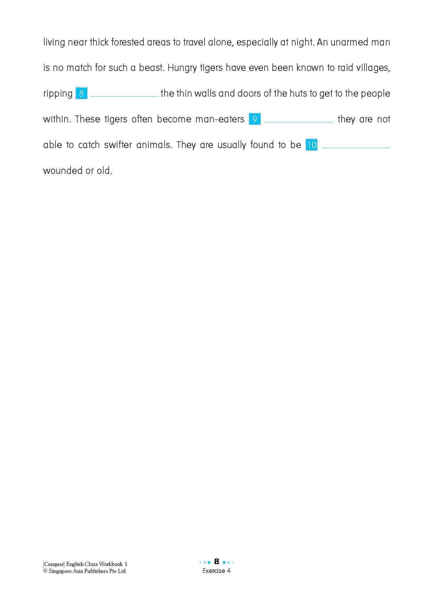 Conquer ENGLISH CLOZE Workbook 5