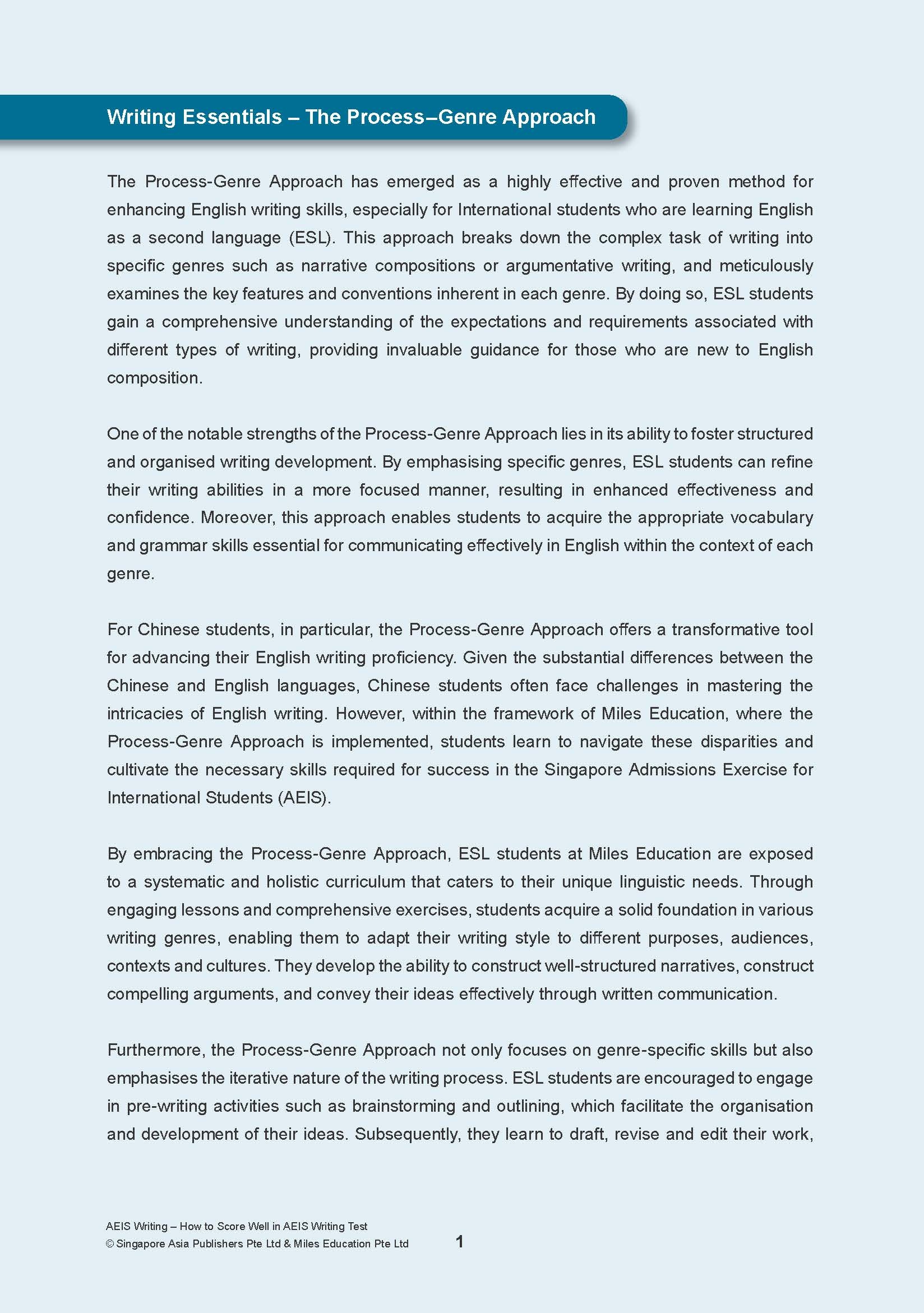 AEIS WRITING – How to Score Well in AEIS Writing Test