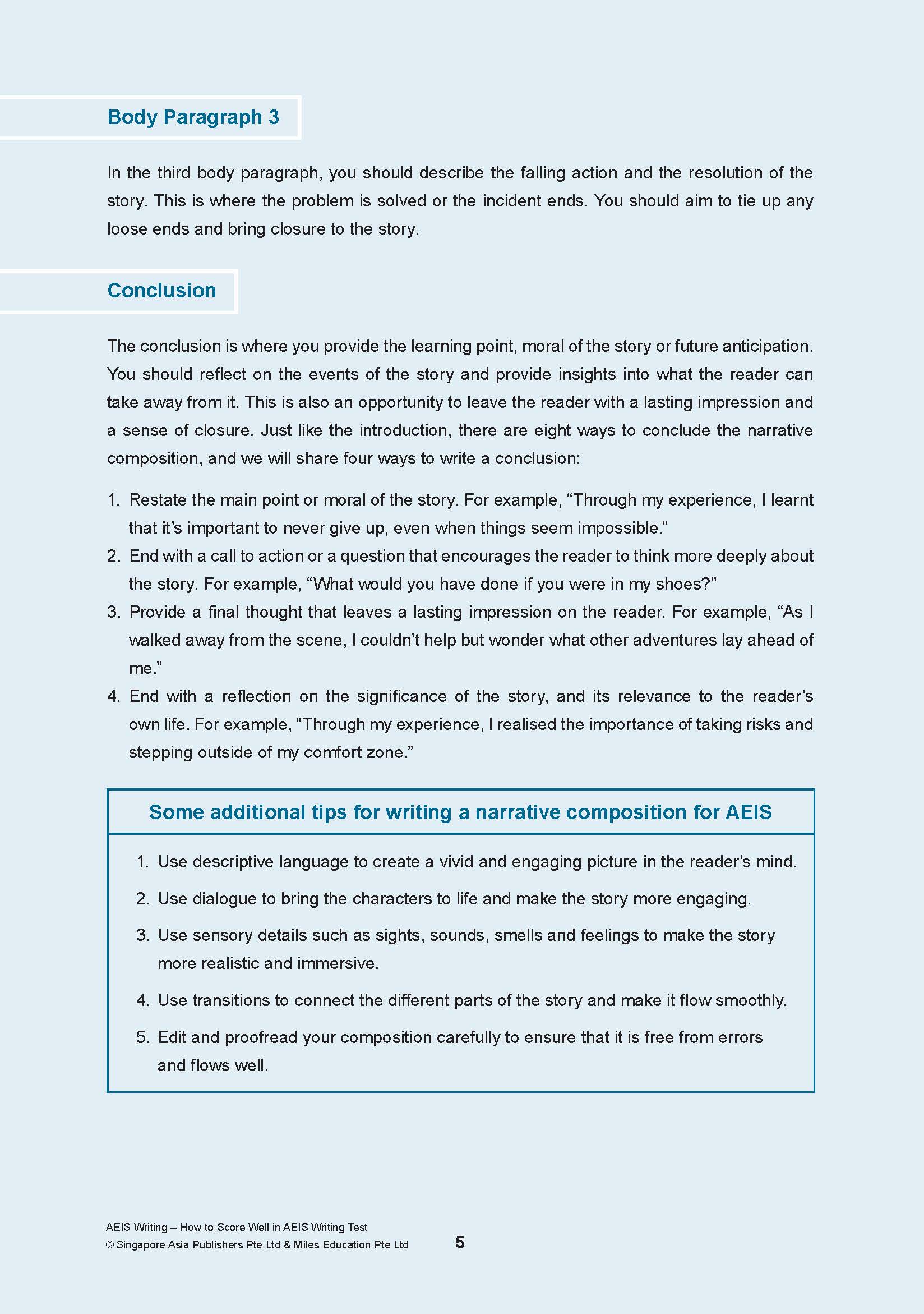 AEIS WRITING – How to Score Well in AEIS Writing Test