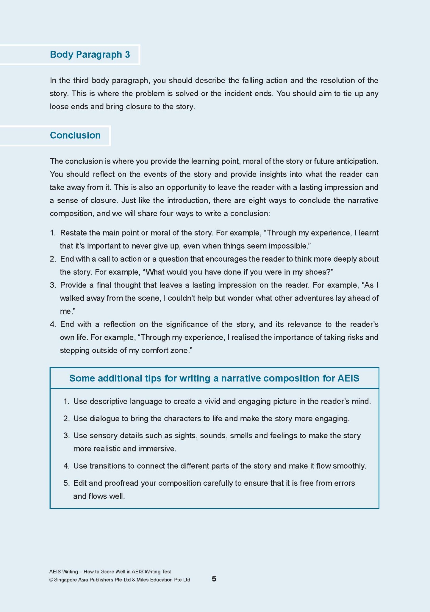 AEIS WRITING – How to Score Well in AEIS Writing Test