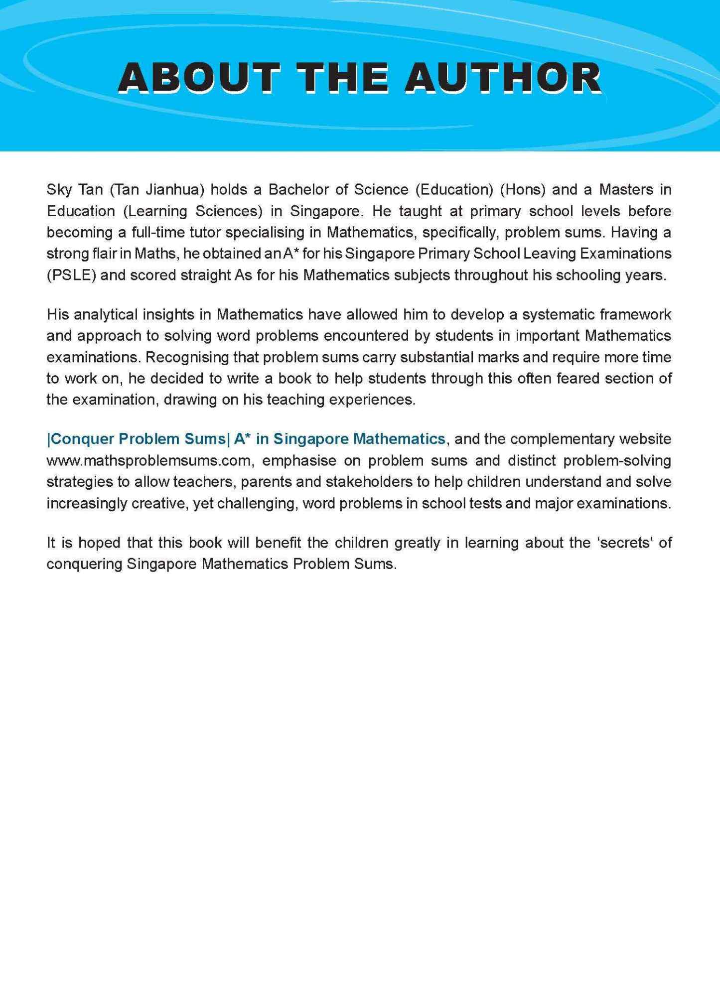 Conquer PROBLEM SUMS A* IN SINGAPORE MATHEMATICS LEVEL 3