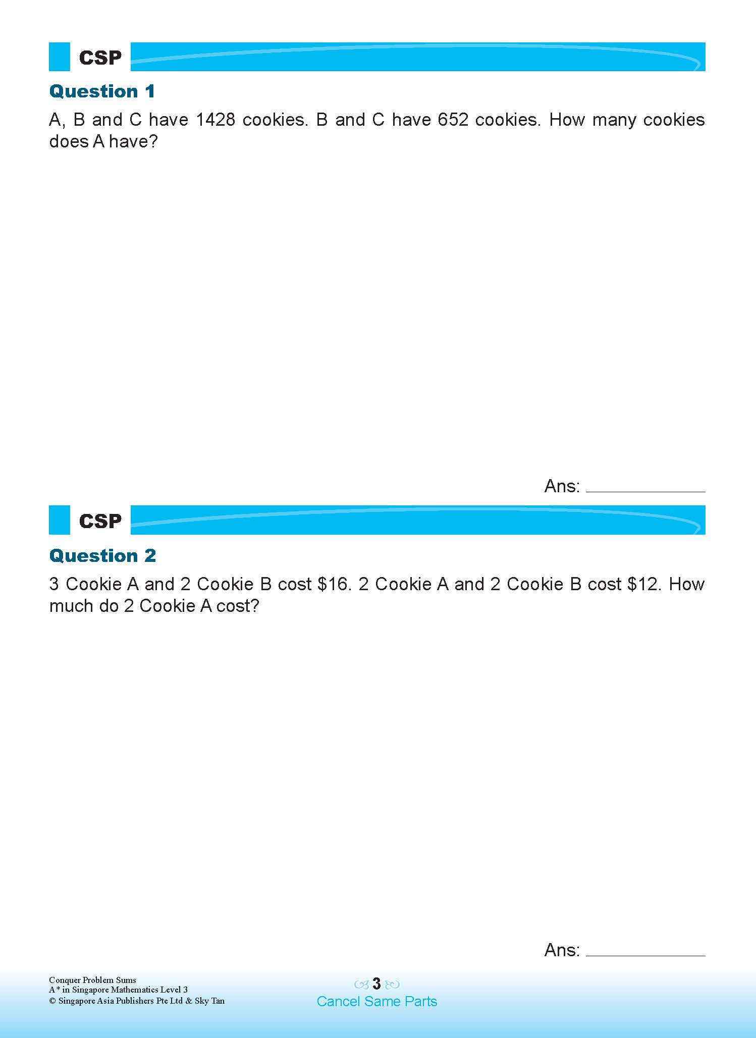 Conquer PROBLEM SUMS A* IN SINGAPORE MATHEMATICS LEVEL 3