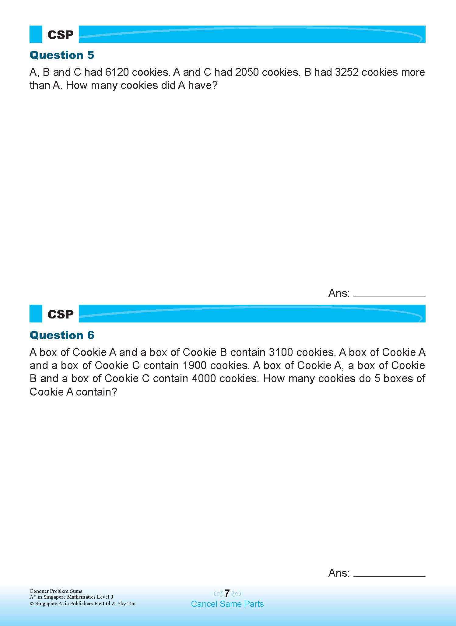 Conquer PROBLEM SUMS A* IN SINGAPORE MATHEMATICS LEVEL 3