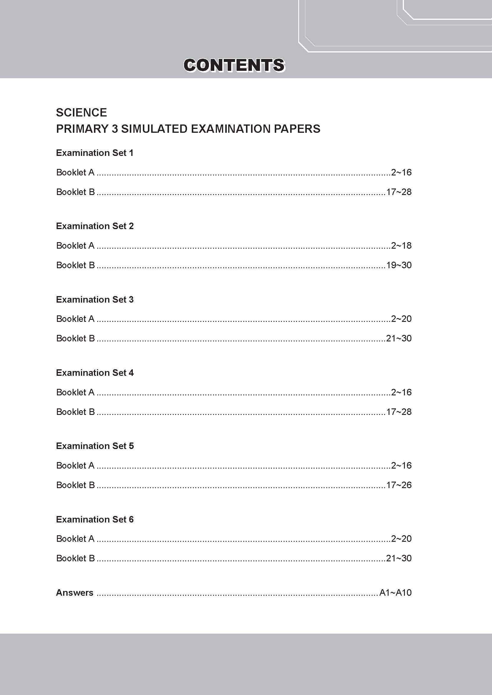 Conquer Science Primary 3 Simulated Examination Papers