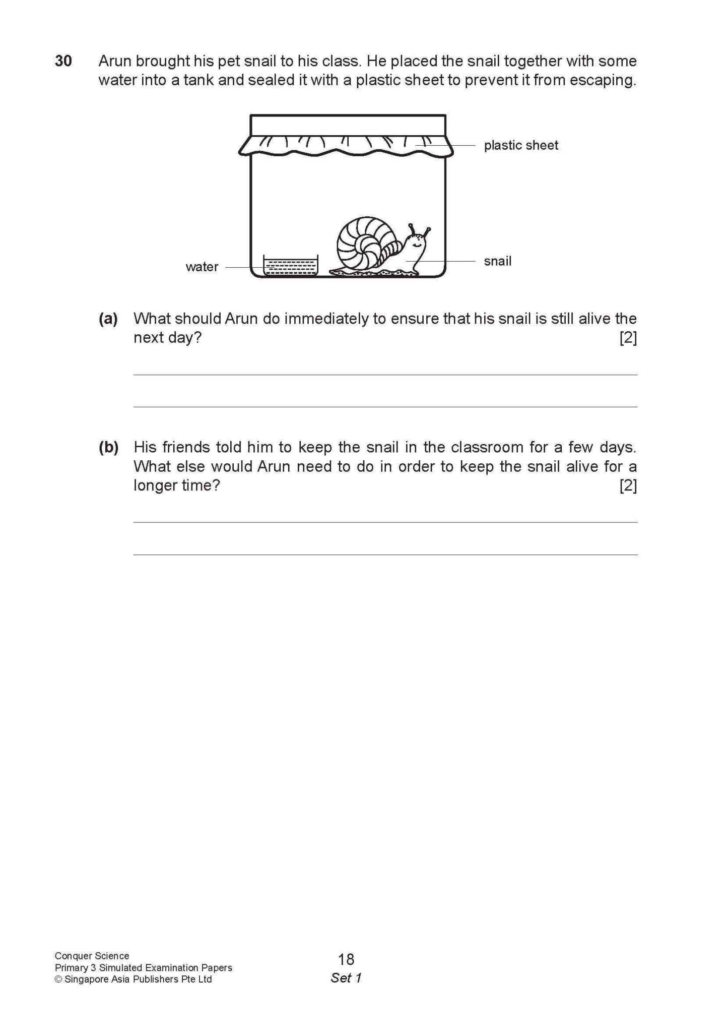 Conquer Science Primary 3 Simulated Examination Papers