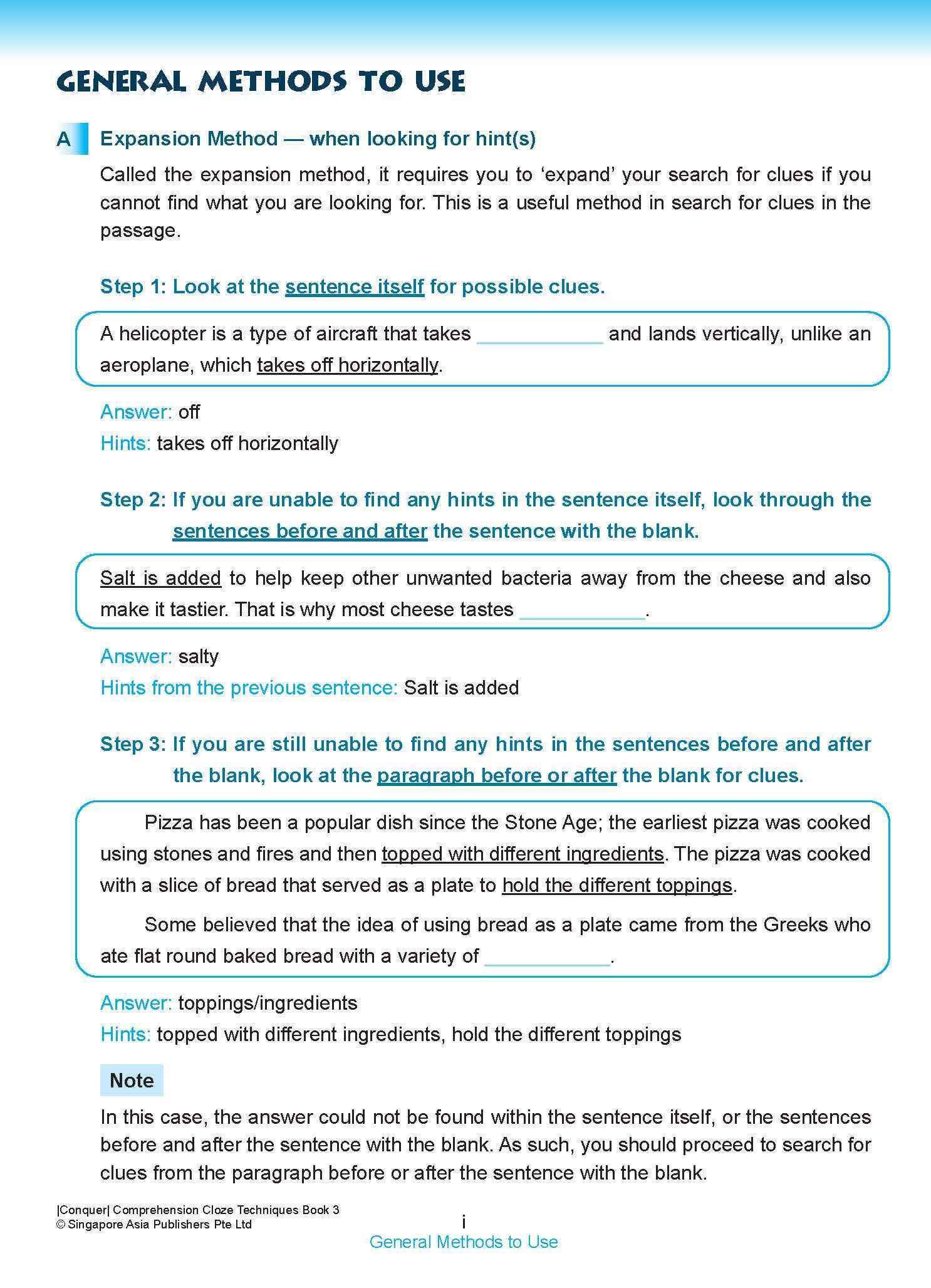 Conquer COMPREHENSION CLOZE TECHNIQUES Book 3