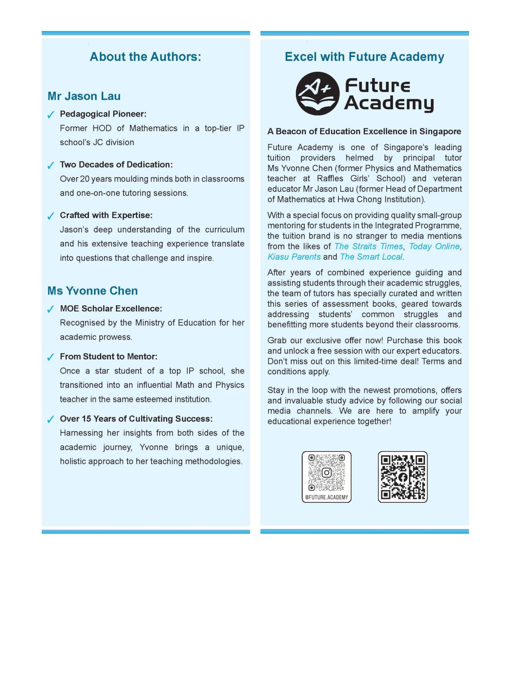 ADVANCED MATHEMATICS FOR G3 AND IP STUDENTS SECONDARY 1