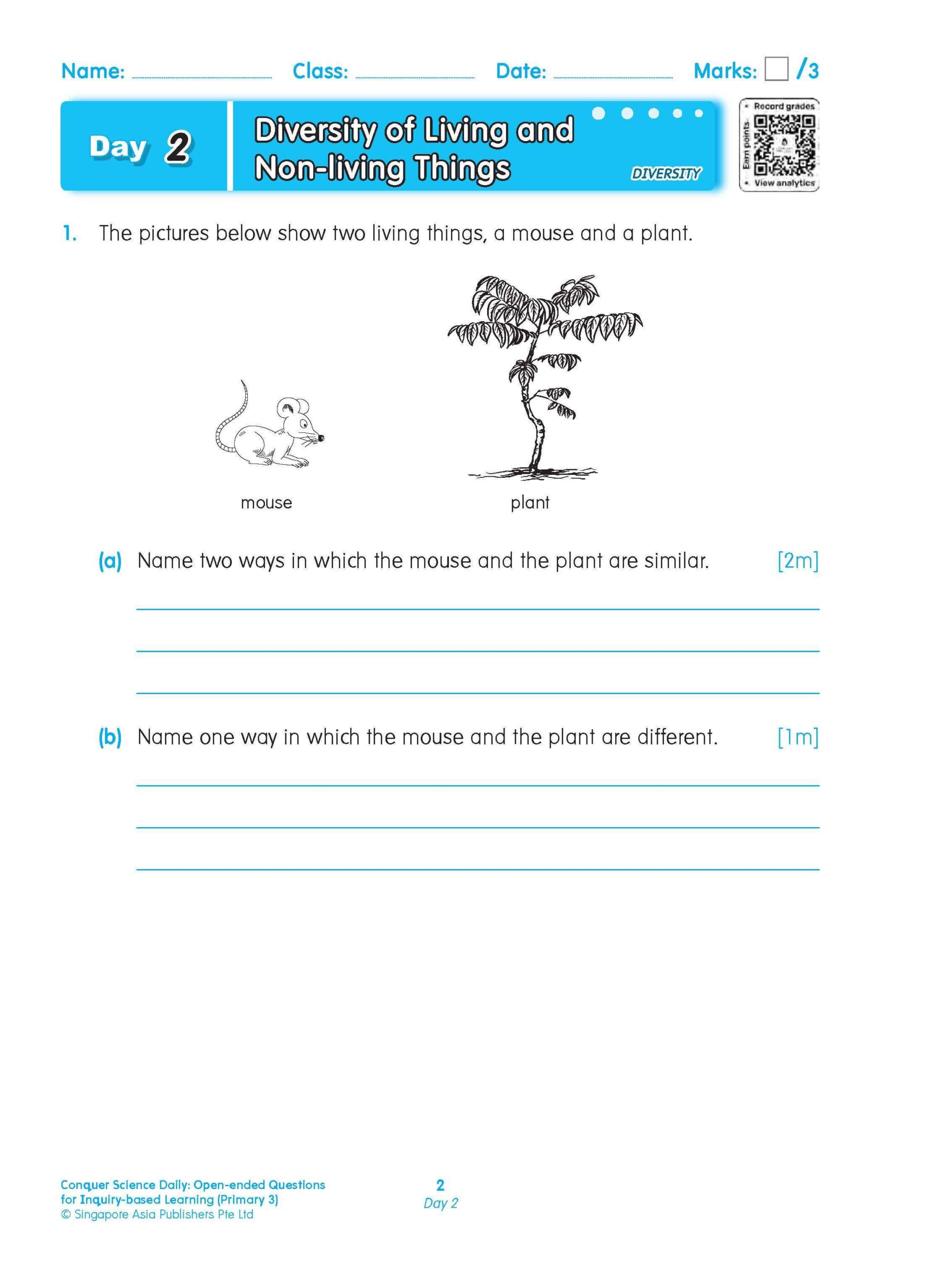 Conquer Science Daily Open-ended Questions for Inquiry-based Learning Primary 3