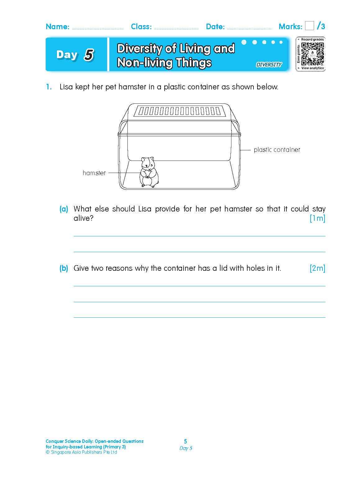 Conquer Science Daily Open-ended Questions for Inquiry-based Learning Primary 3