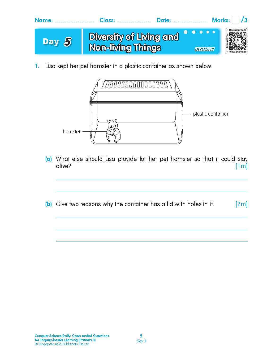 Conquer Science Daily Open-ended Questions for Inquiry-based Learning Primary 3