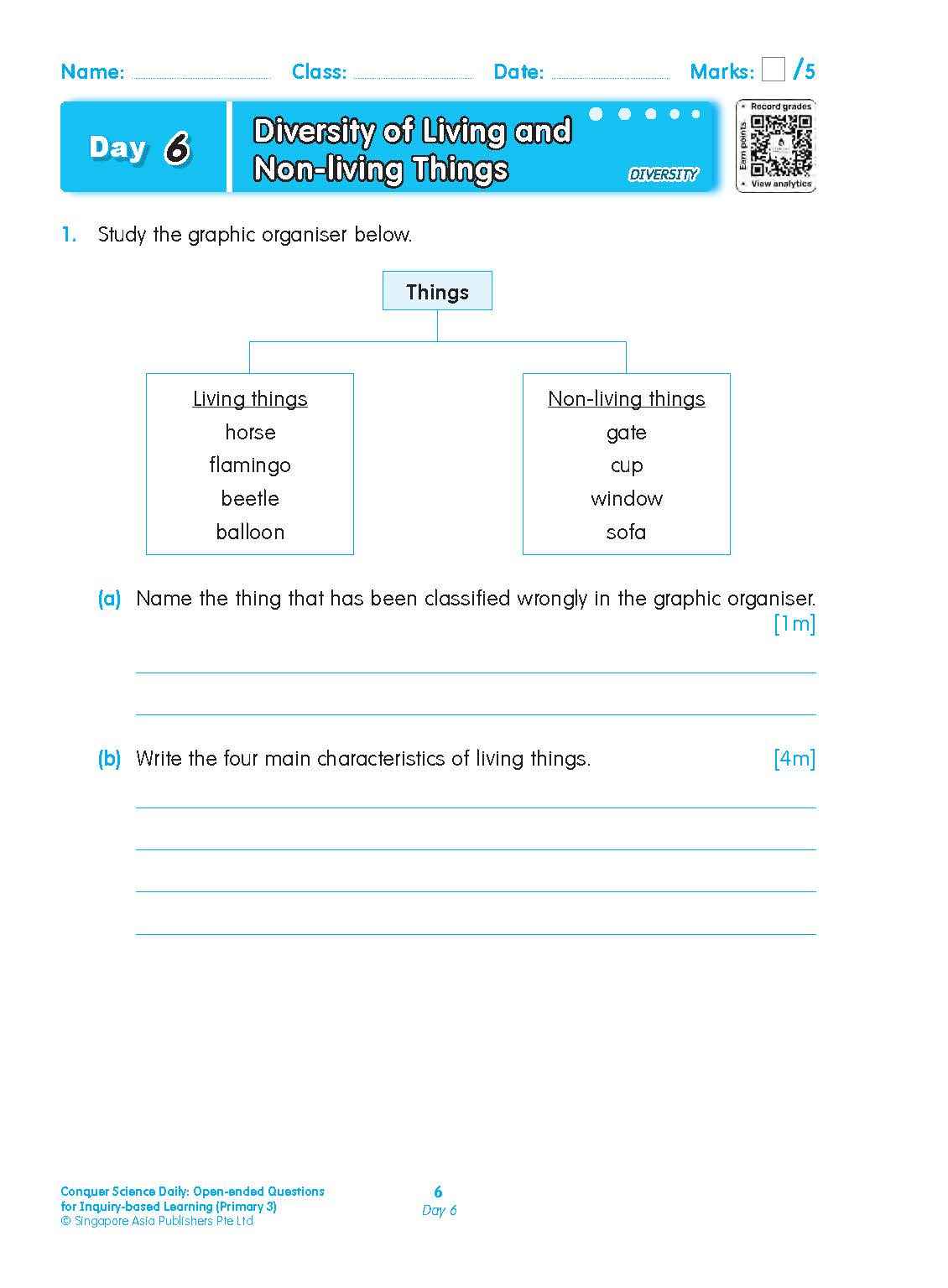 Conquer Science Daily Open-ended Questions for Inquiry-based Learning Primary 3