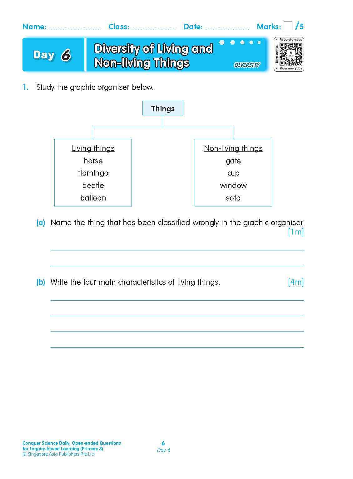 Conquer Science Daily Open-ended Questions for Inquiry-based Learning Primary 3
