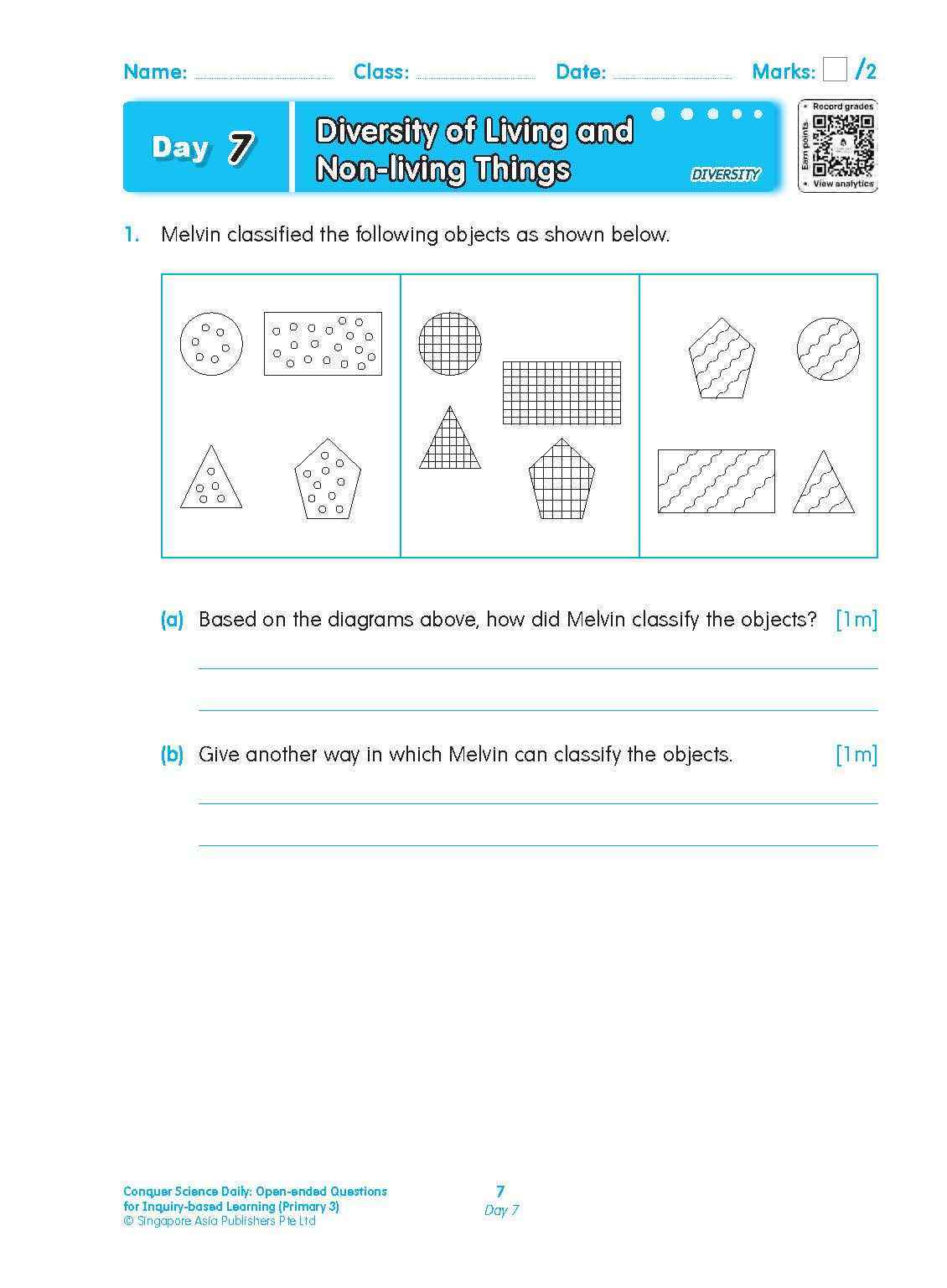 Conquer Science Daily Open-ended Questions for Inquiry-based Learning Primary 3