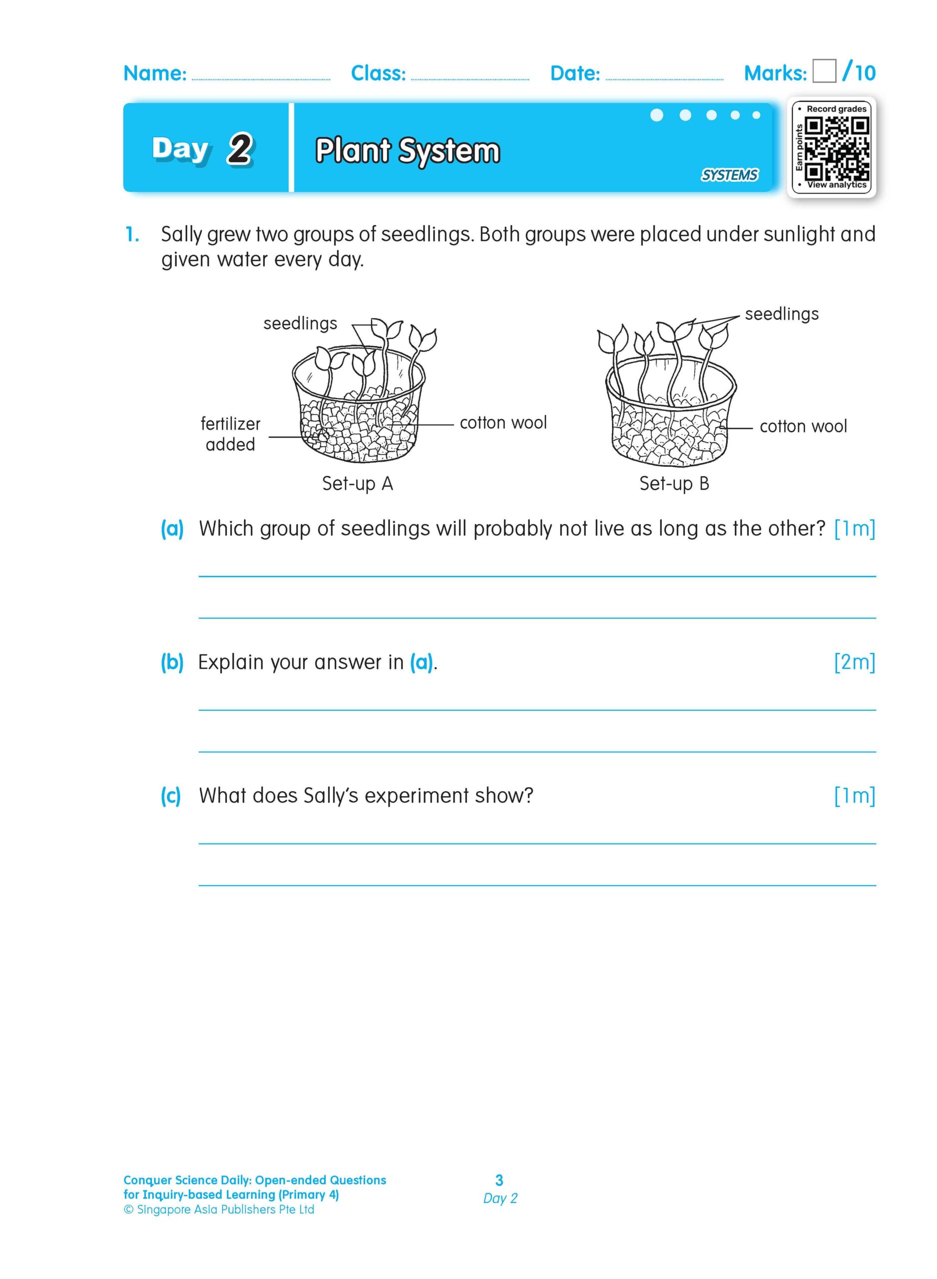 Conquer Science Daily Open-ended Questions for Inquiry-based Learning Primary 4