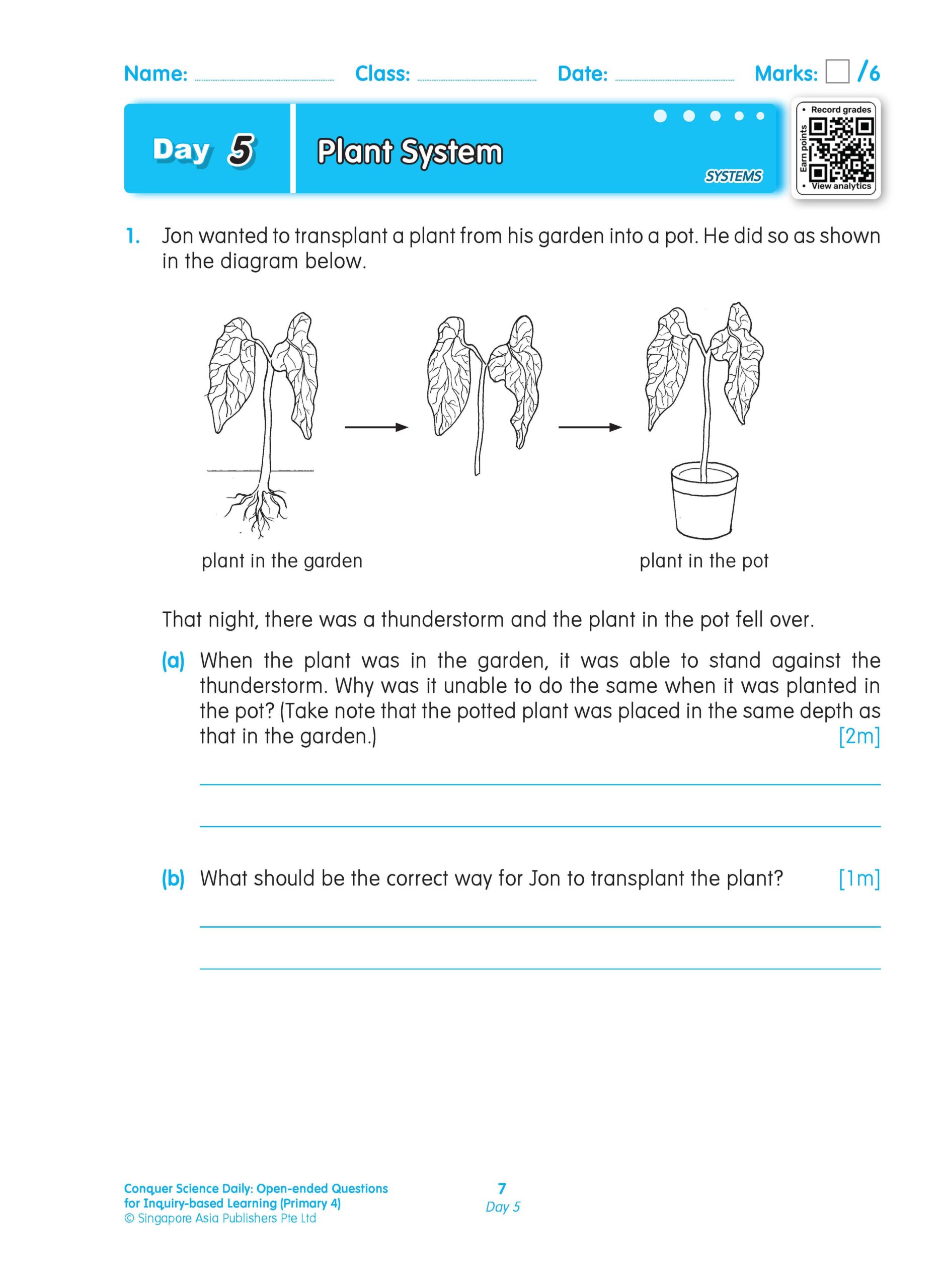 Conquer Science Daily Open-ended Questions for Inquiry-based Learning Primary 4