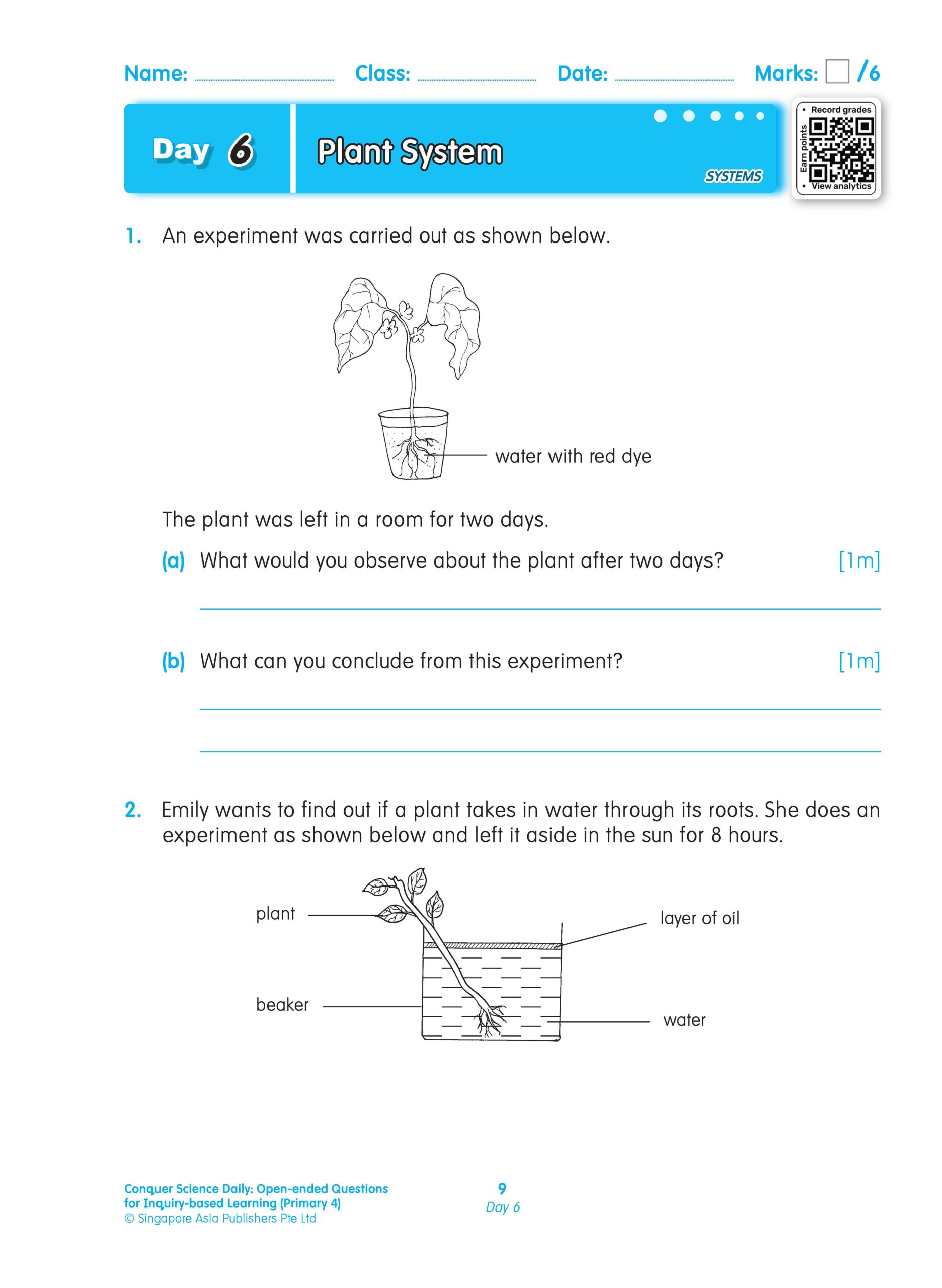 Conquer Science Daily Open-ended Questions for Inquiry-based Learning Primary 4