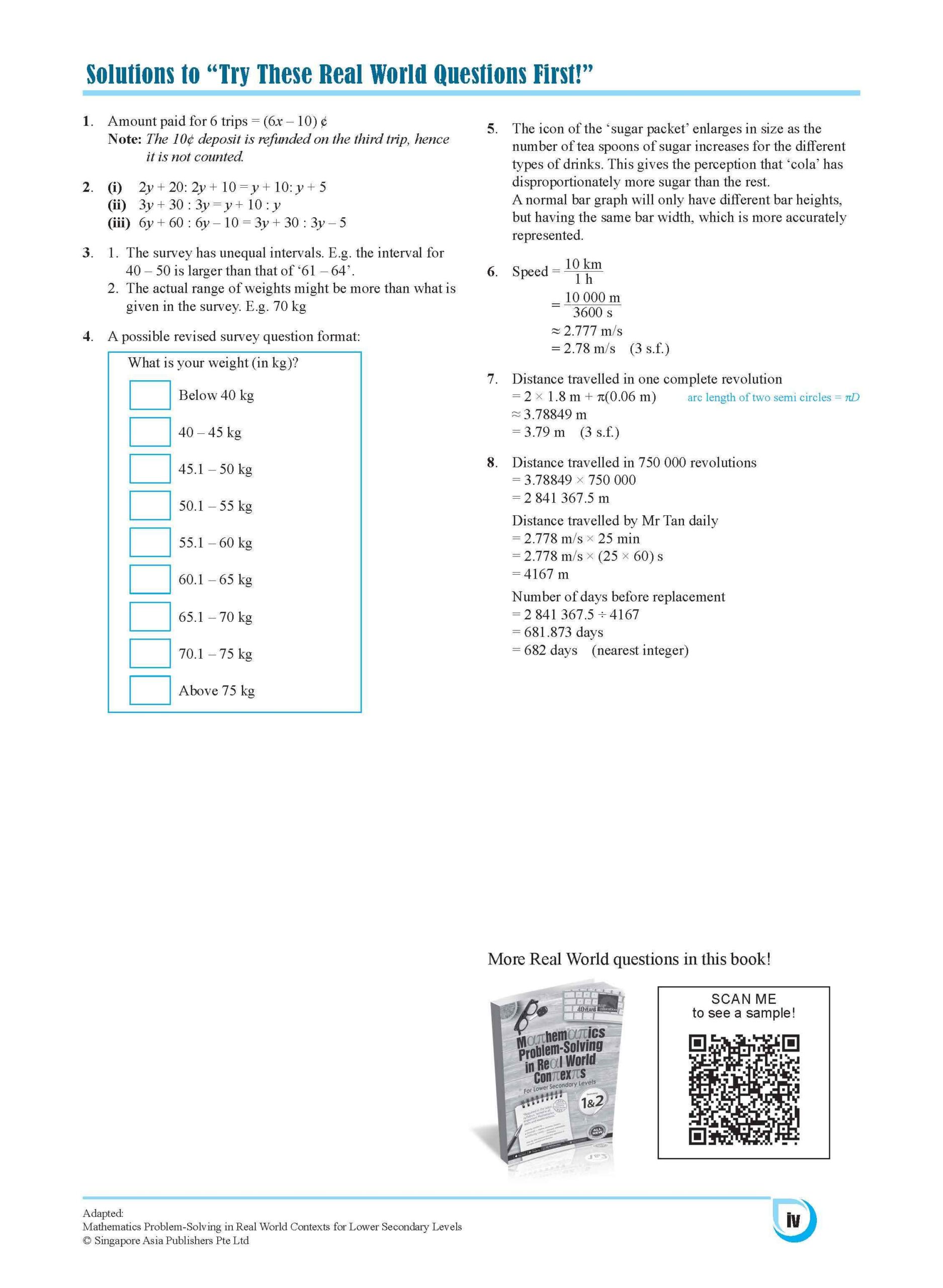 101 Mathematics Questions To Do Before The Exam + Real World Questions Secondary 1