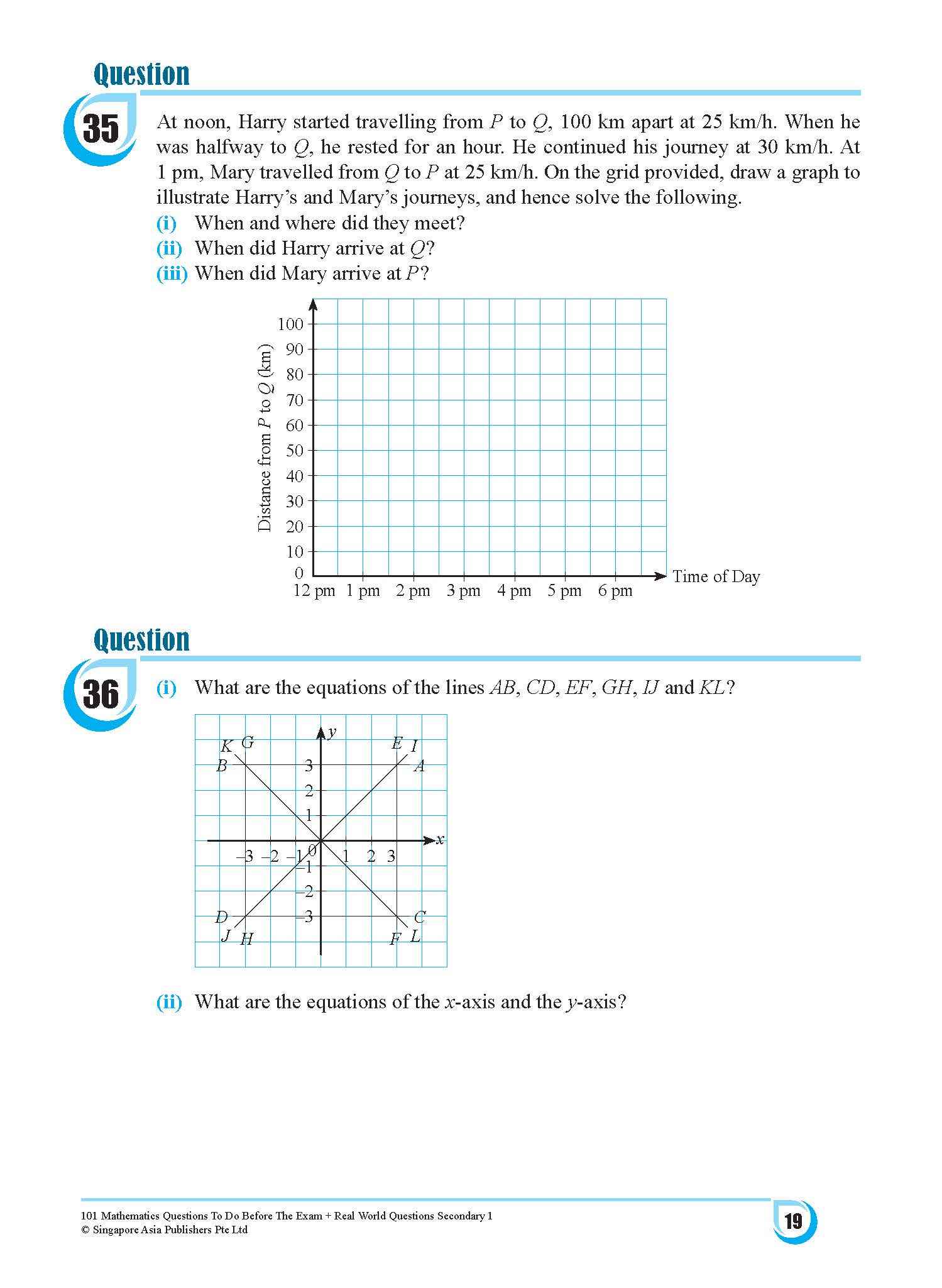 101 Mathematics Questions To Do Before The Exam + Real World Questions Secondary 1